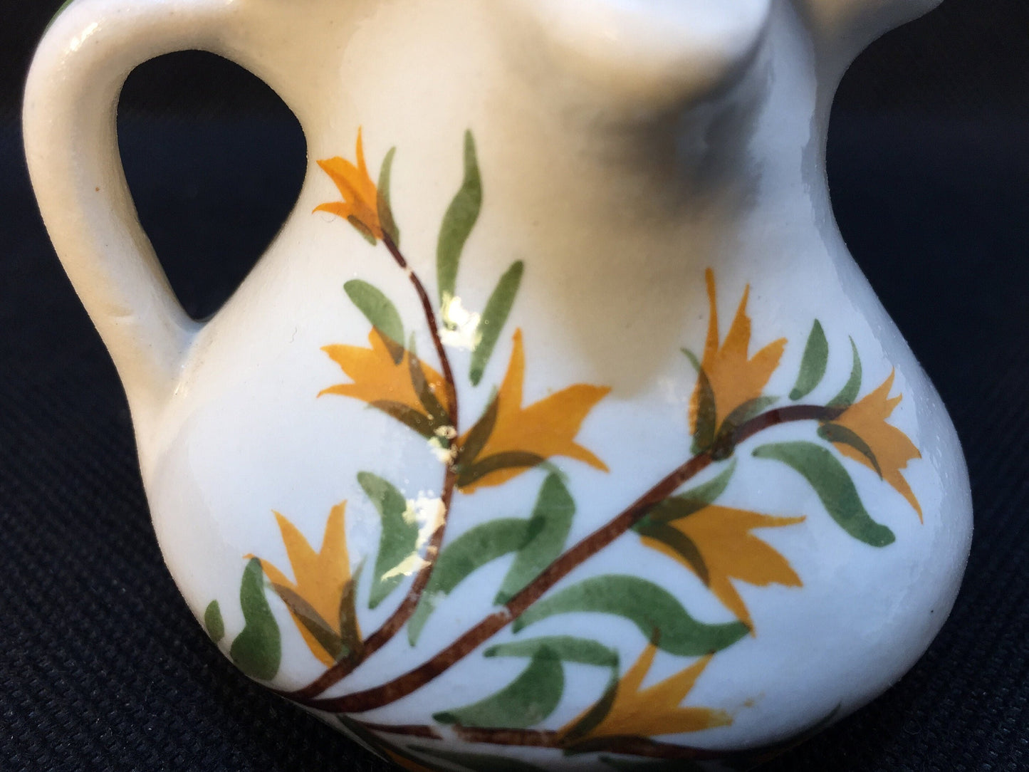 Miniature Side Spout Pottery Pitcher by Cash Family