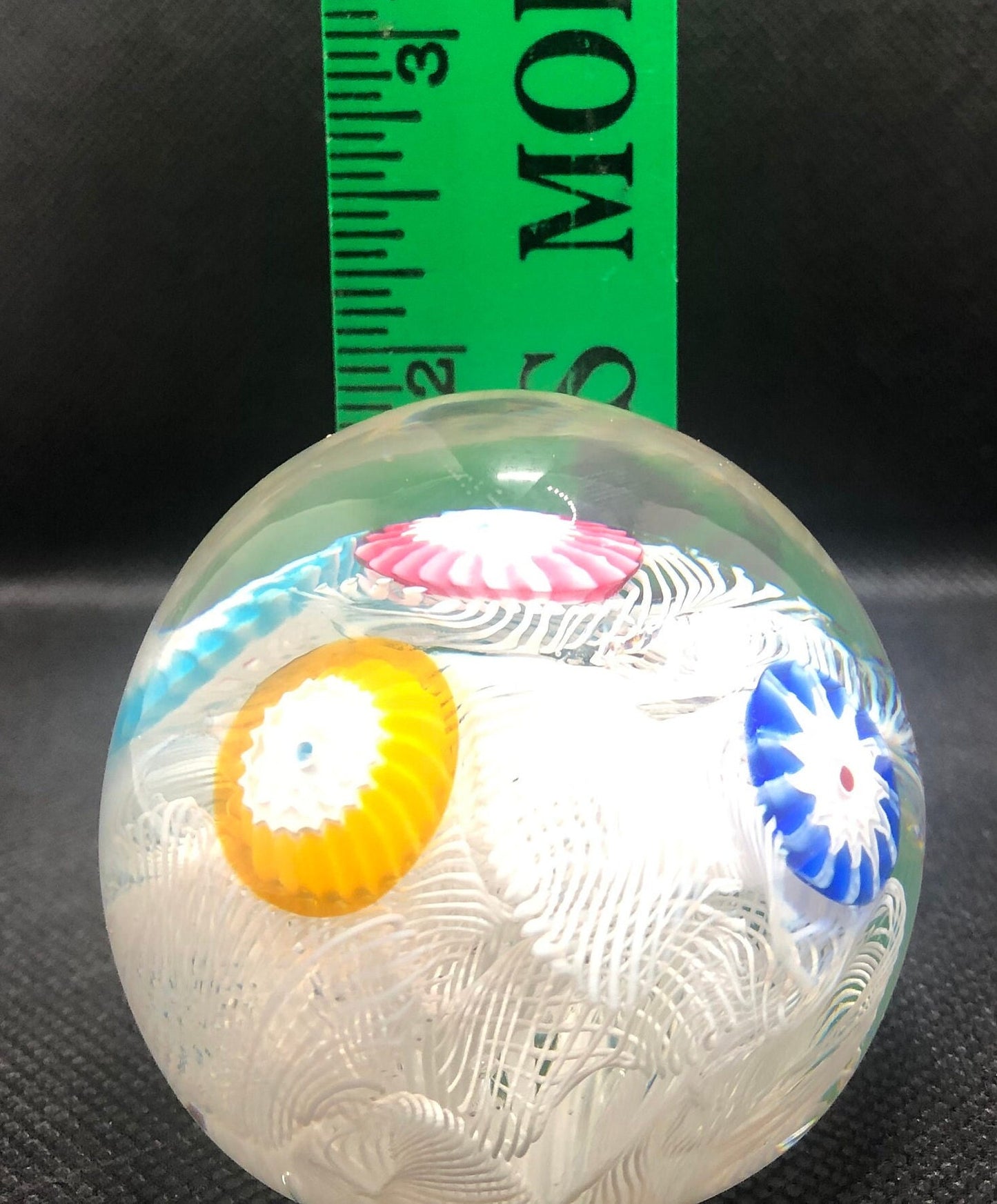 Eye Catching Spaced Millefiori Paperweight