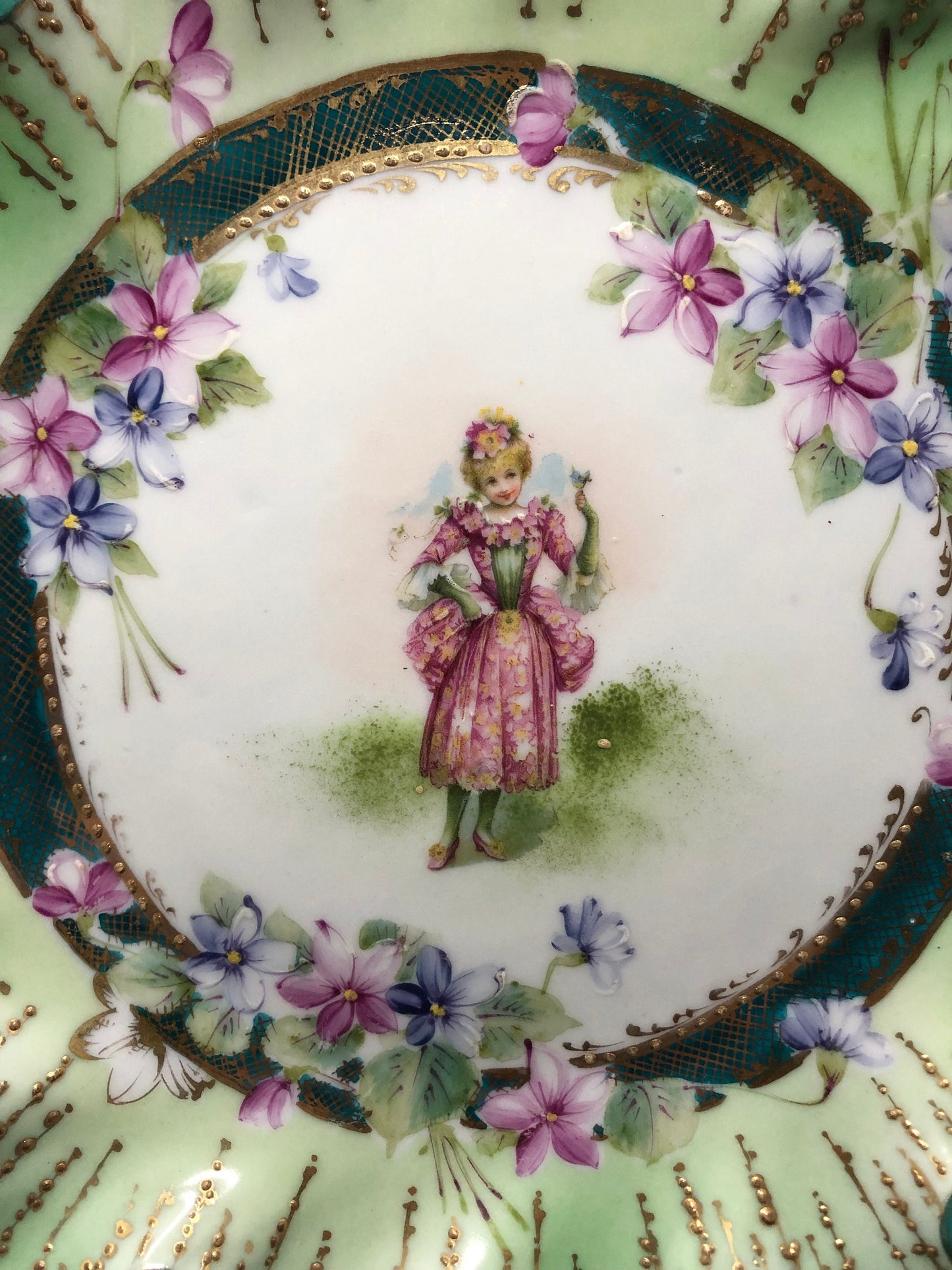 Stunning Hand painted Antique Plate