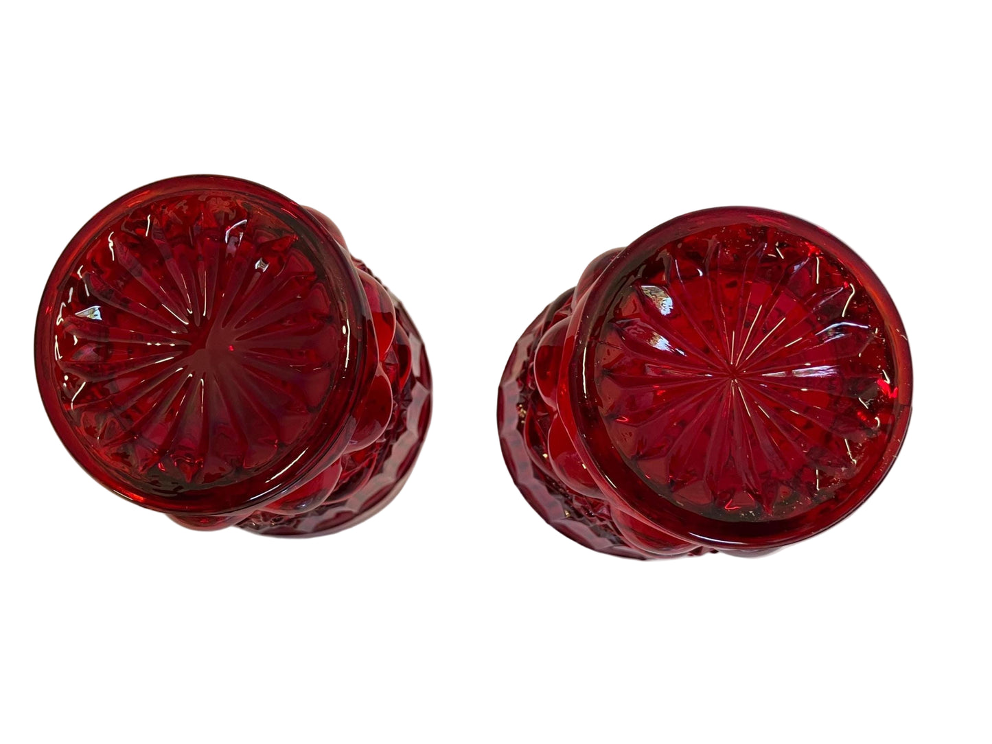 Vintage Ruby Eyewinker Tumblers – Set of 2