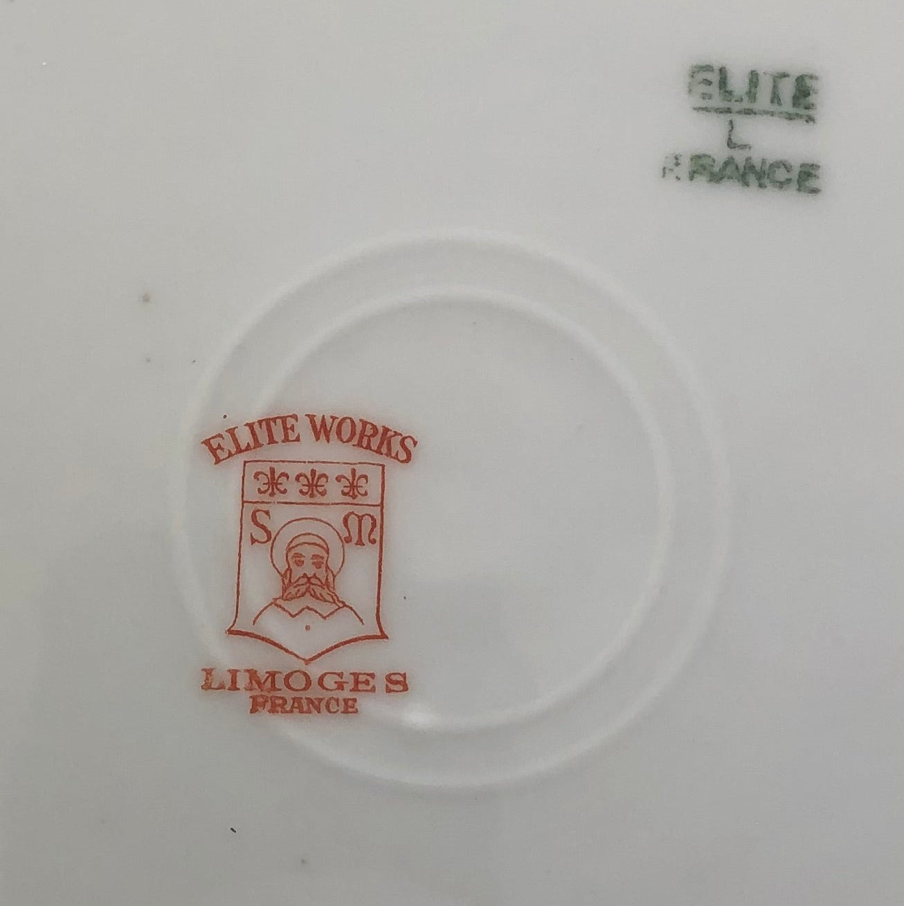 Antique Limoges Elite Works Plate, Bawo & Dotter France Porcelain, Blue Pink Floral Lunch Plate