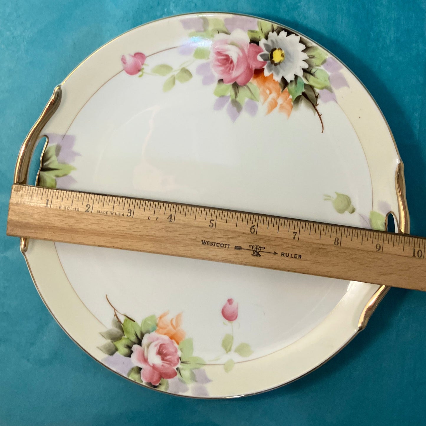 Vintage Noritake Hand-Painted Cake Plate / Serving Dish