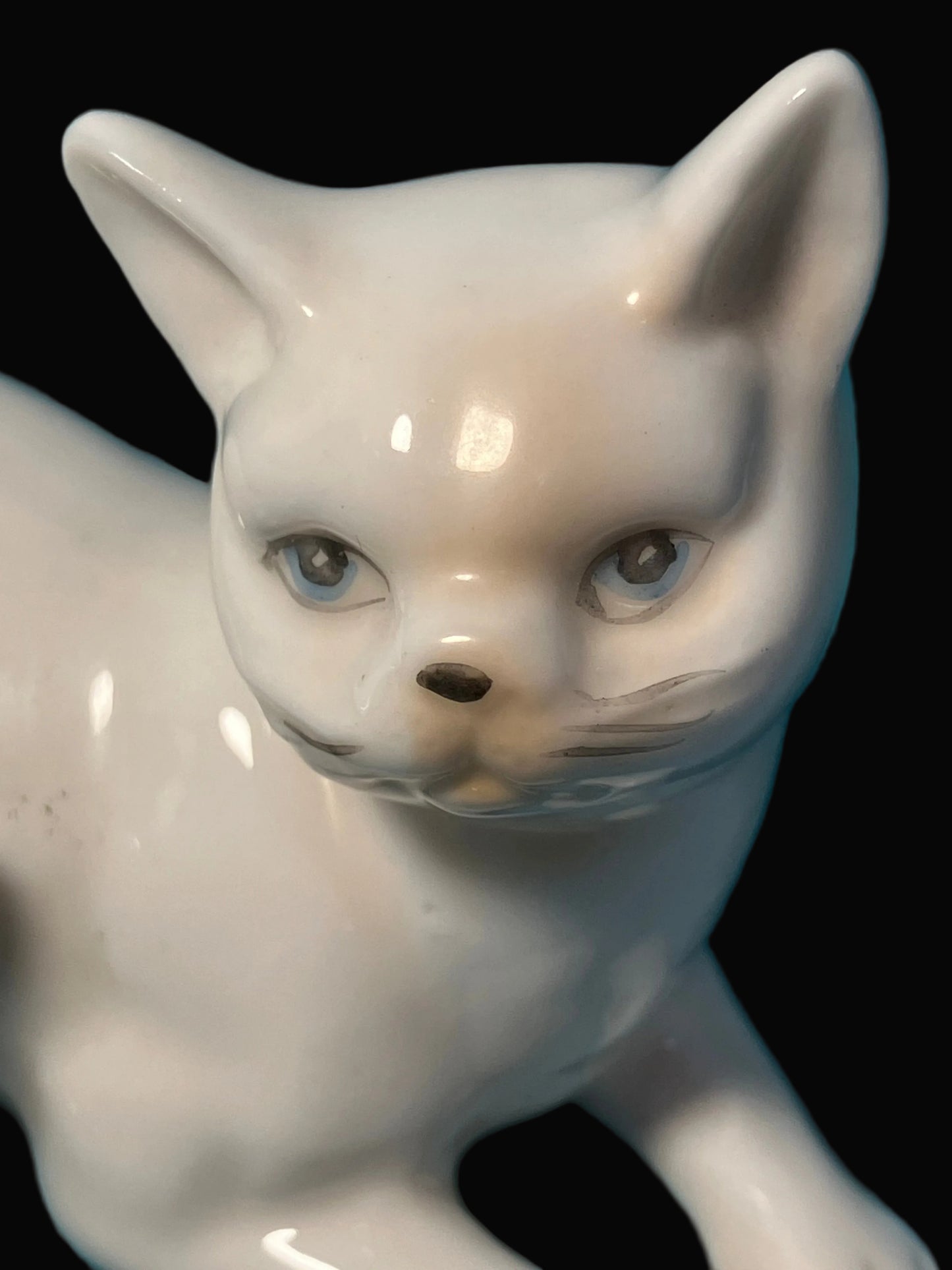Vintage Porcelain Siamese Cat Figurine - Mid Century Japan