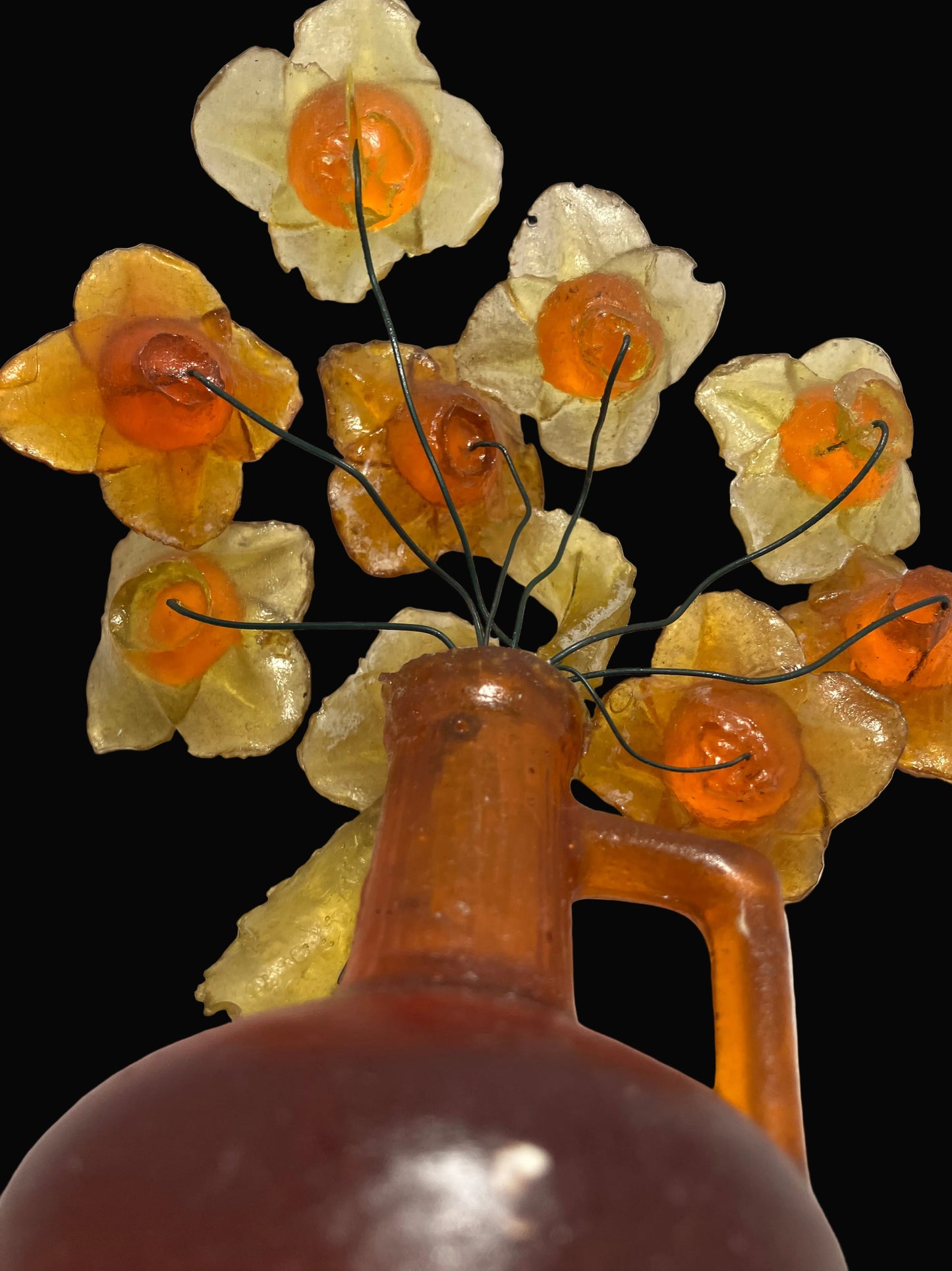 Retro Lucite Flower Bouquet Sculpture