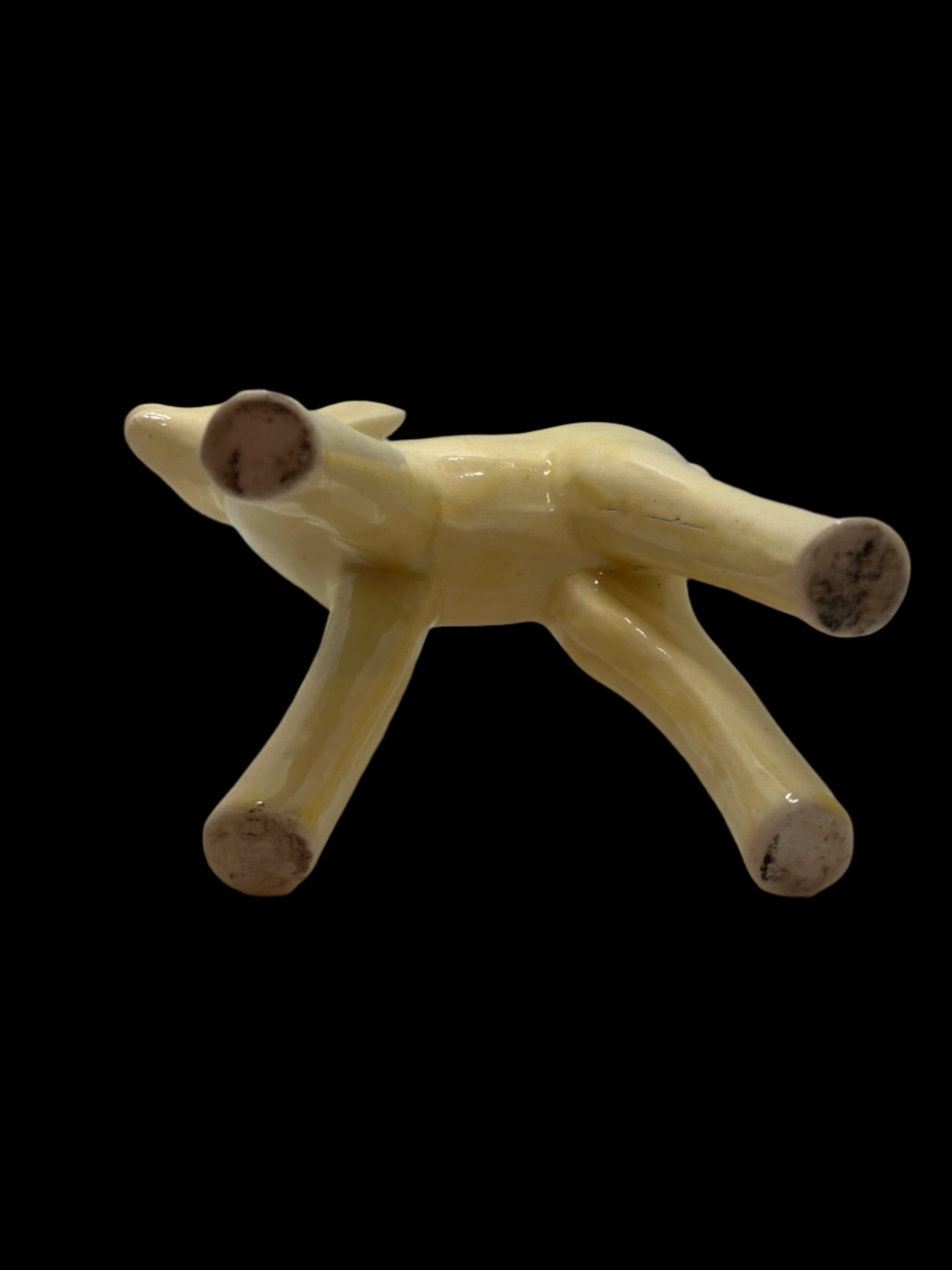 plastic deer planter Vintage Mid Century Pottery Deer Planter – Yellow – Retro MCM Style – 9.5"