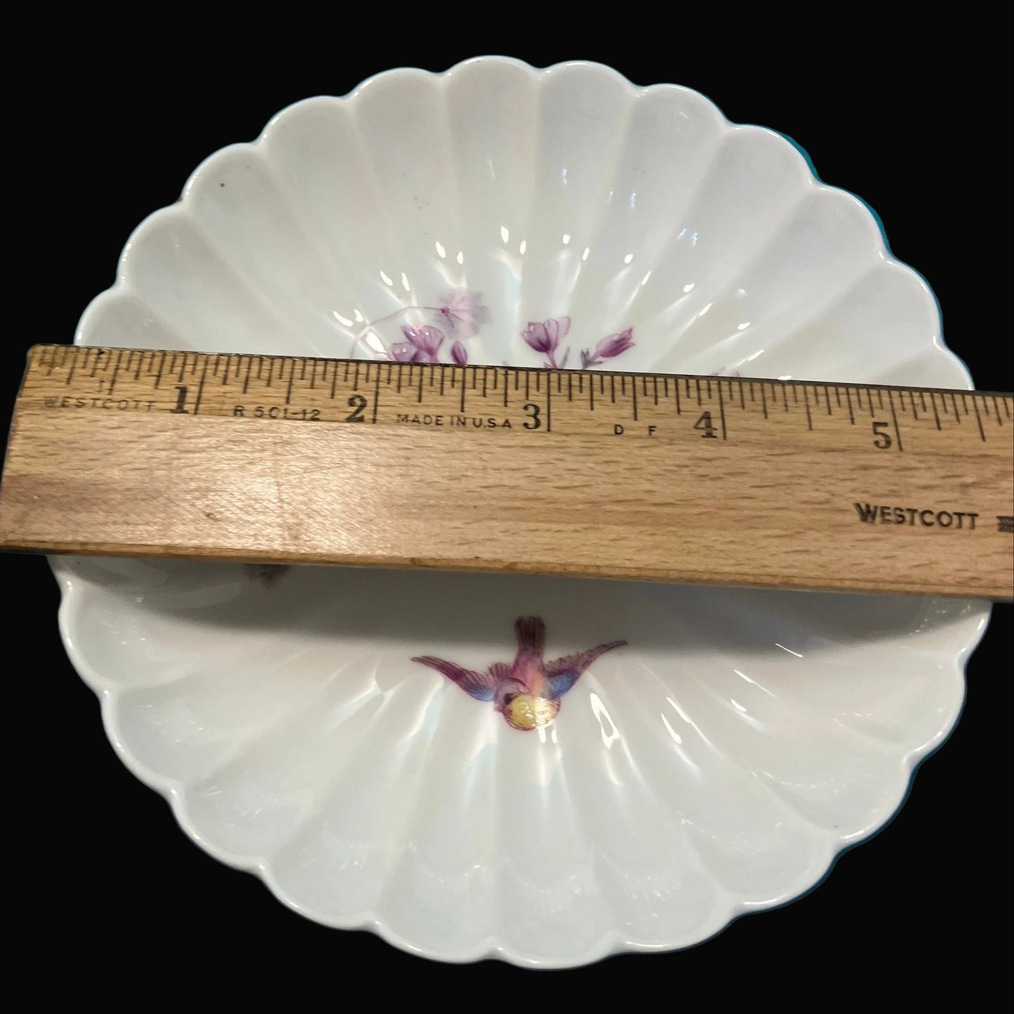 Antique Limoges Berry Bowls Set of 3 - Hand Painted Birds & Flowers |