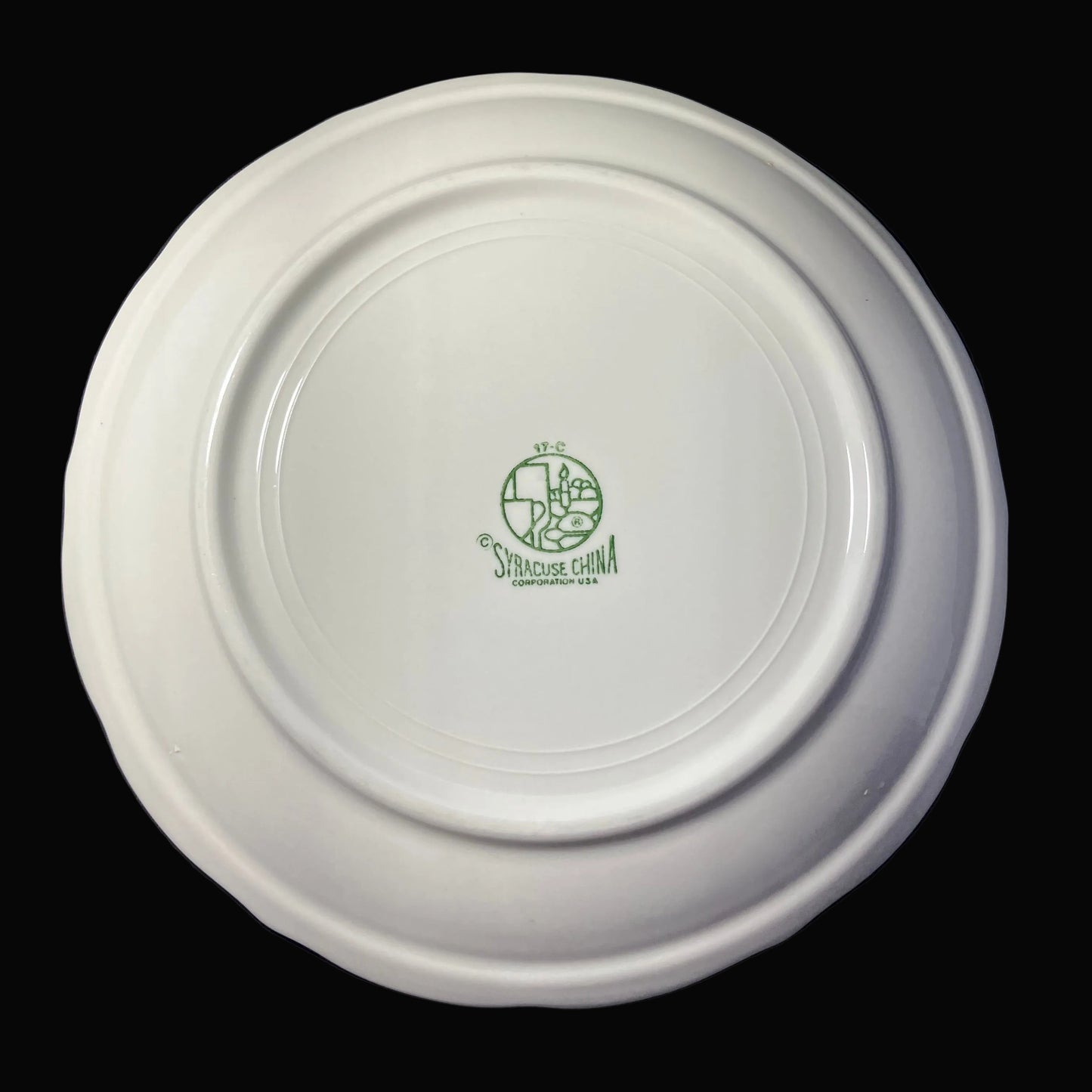 Green backstamp dating to the 1980s