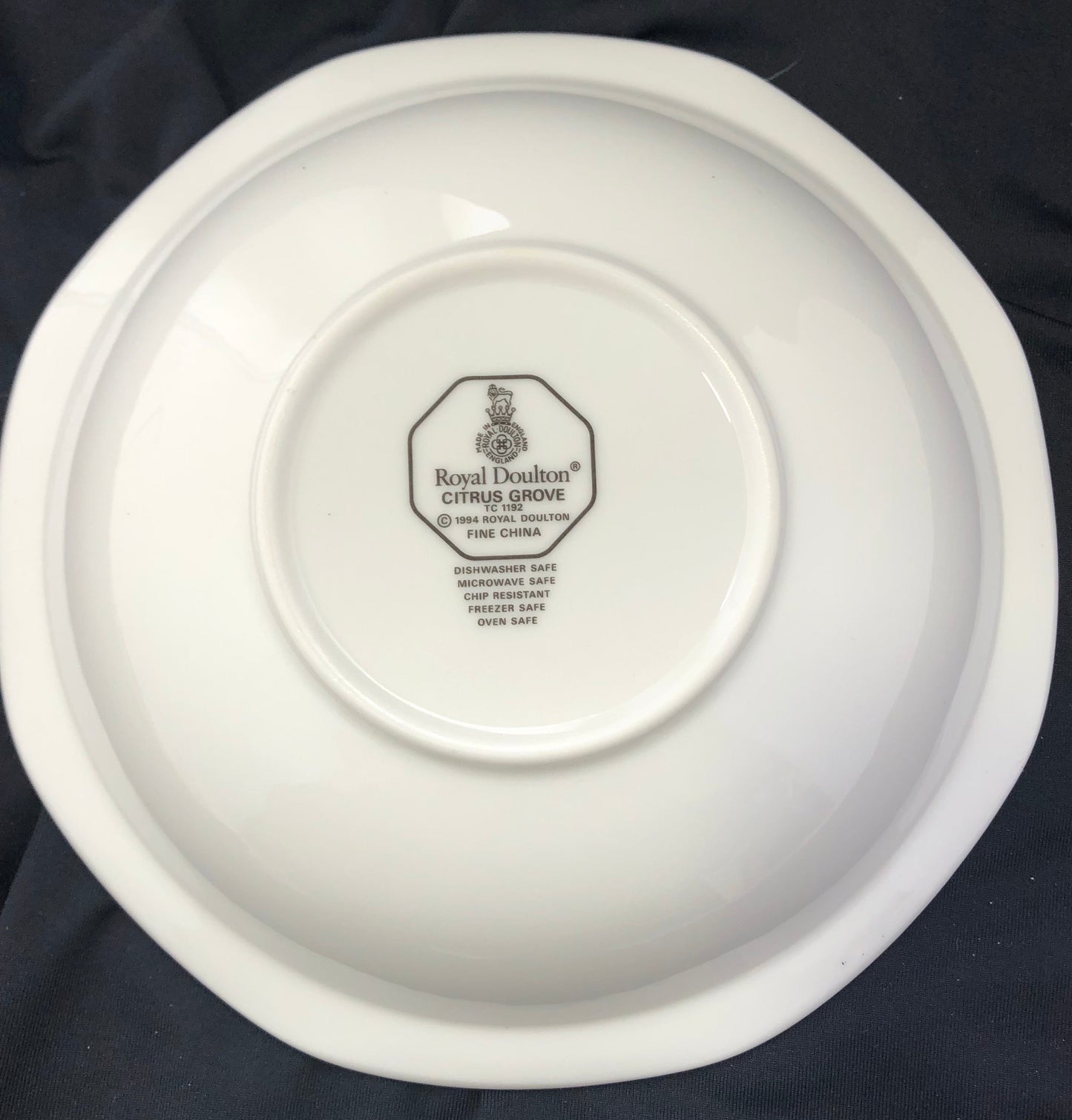 Vintage Royal Doulton Citrus Grove Bowl, Fruit Pattern Fine China, Made in England 1994