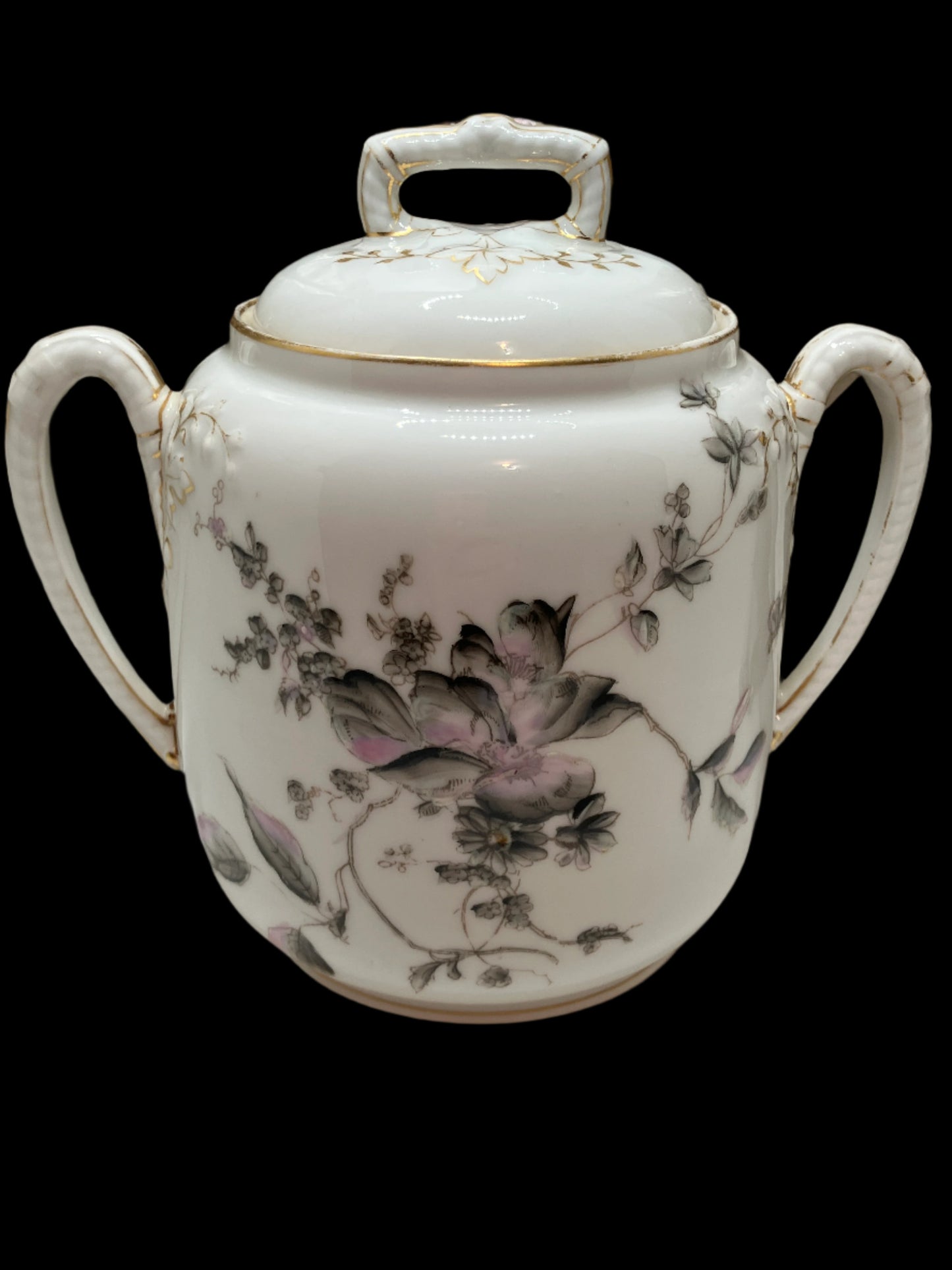 Antique 19th Century Limoges Sugar Bowl by Charles Haviland