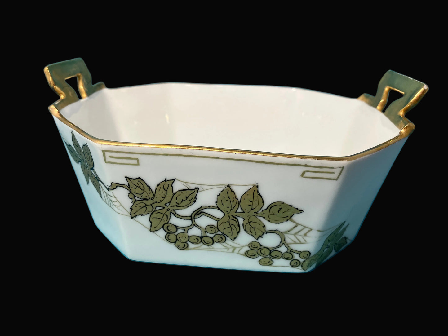 Antique T&V Limoges Art Nouveau Handled Bowl – Grape Motif