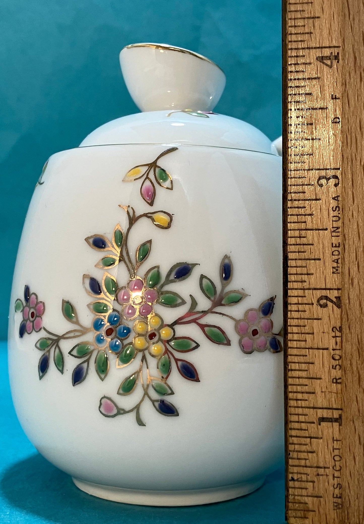 Vintage Mustard Jar with Spoon
