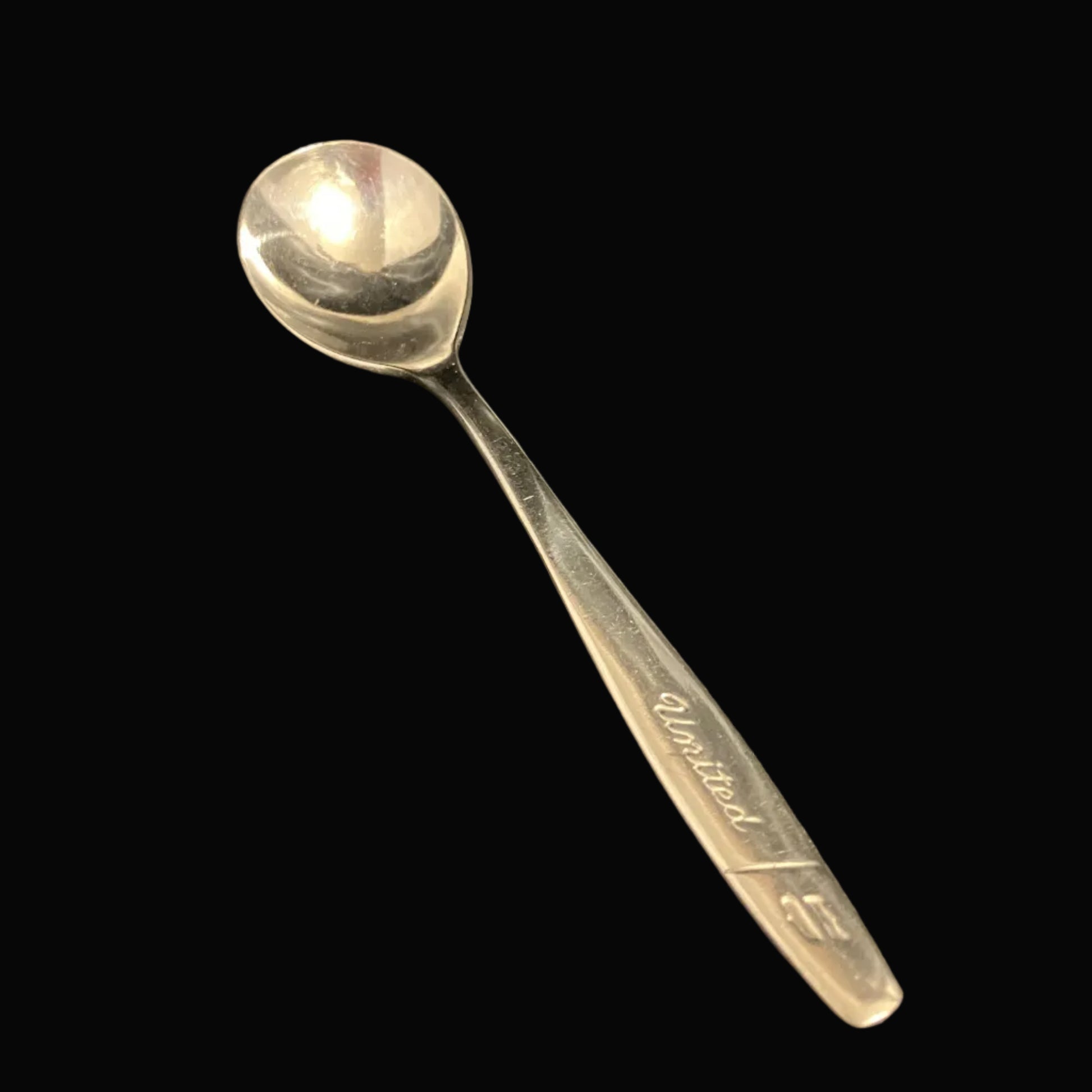 Vintage International Silver Co Silverplate Spoon – United Airlines Silverplate 