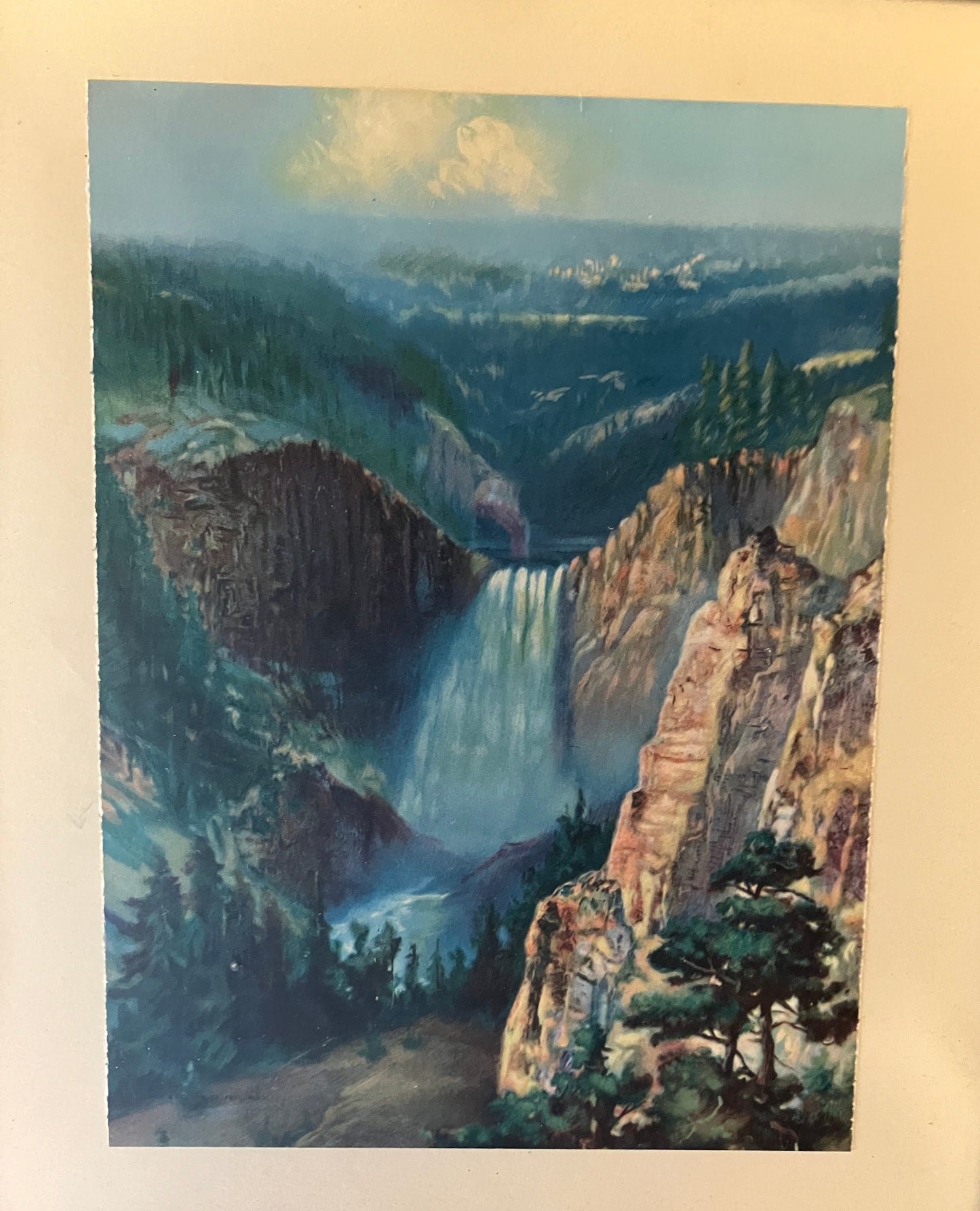Vintage Framed Print – Upper Falls of the Yellowstone River