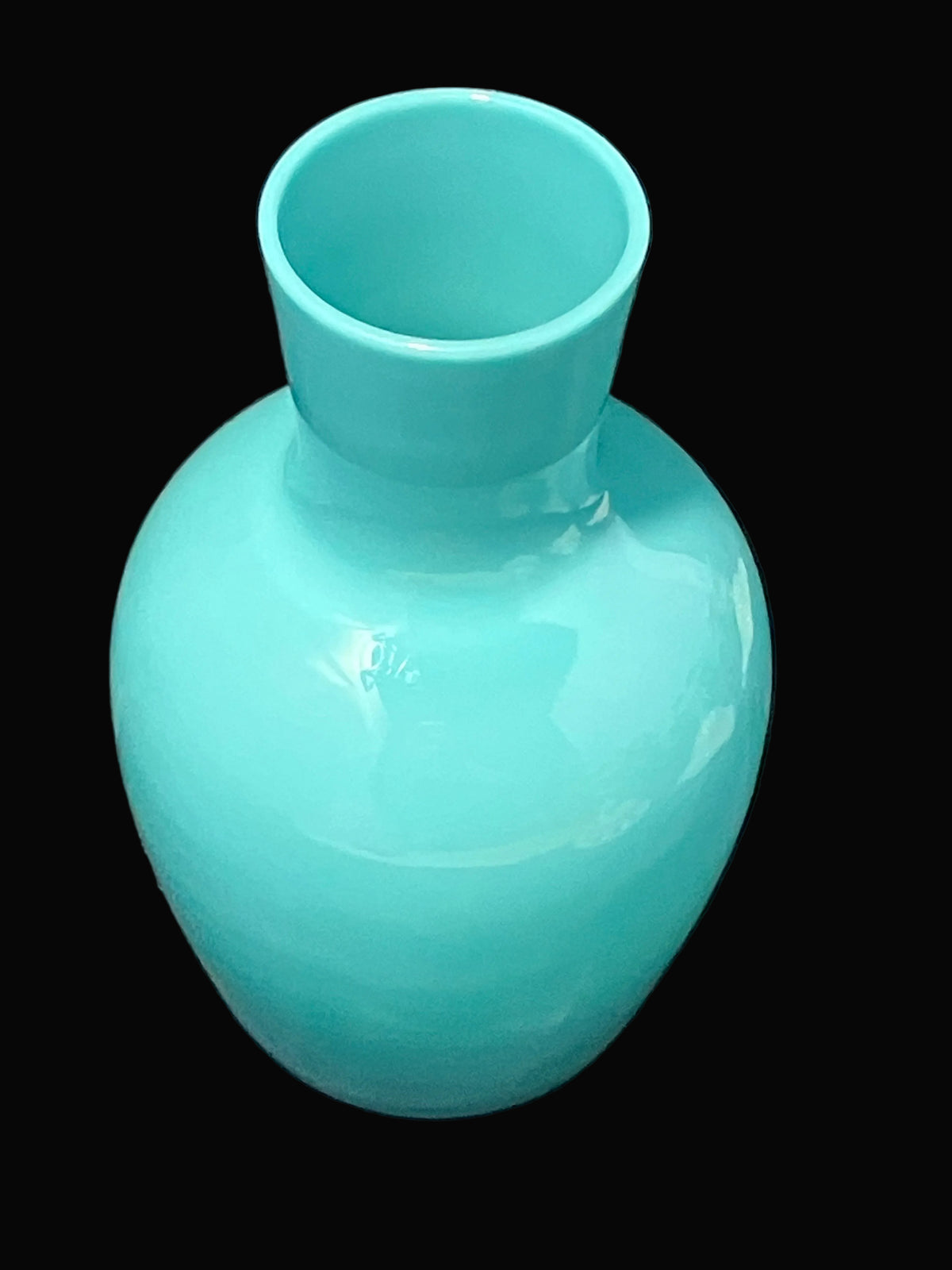 Vintage Morgantown Trudy Blue Glass Carafe 1930s Robin Egg Blue Depression Era Glass Small Bud Vase Pastel Glassware