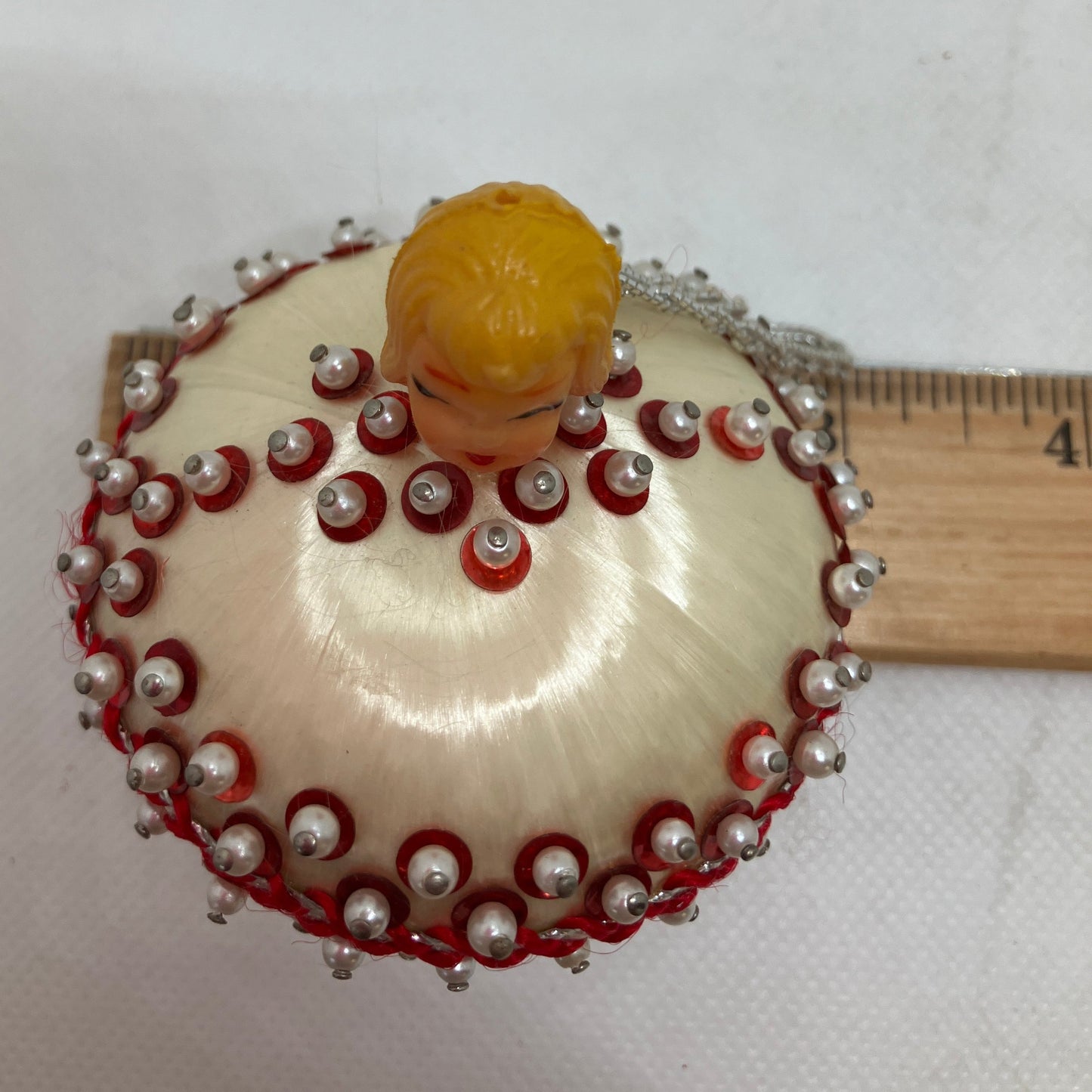 Vintage Christmas Ornament - Mid-Century Modern Girl Bulb