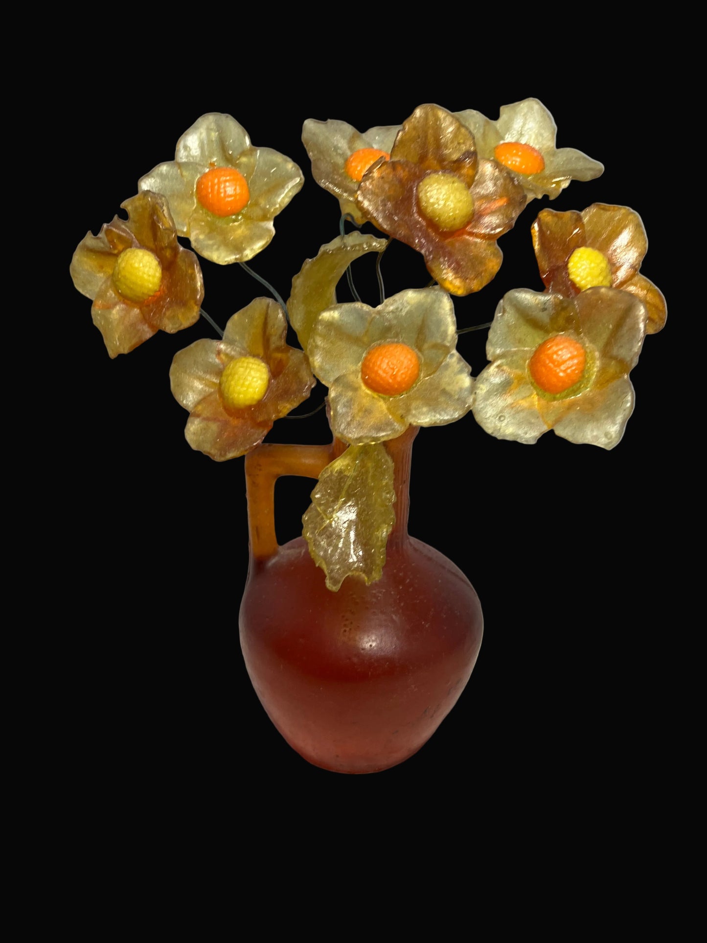 lucite flower arrangement from the 1960s or 1970s