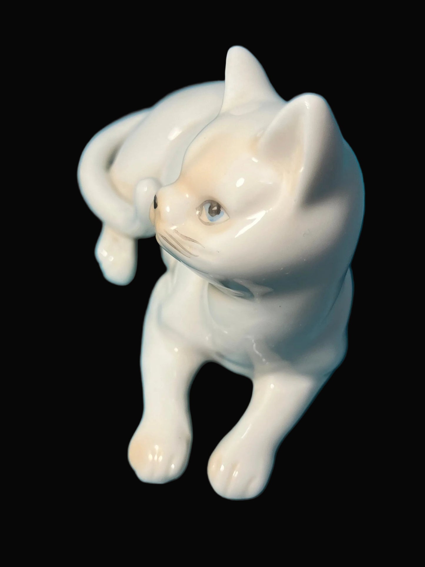 Vintage Porcelain Siamese Cat Figurine - Mid Century Japan