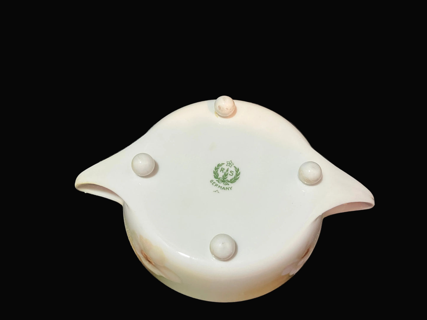 Antique RS Germany Trinket Dish - Art Nouveau Floral Porcelain