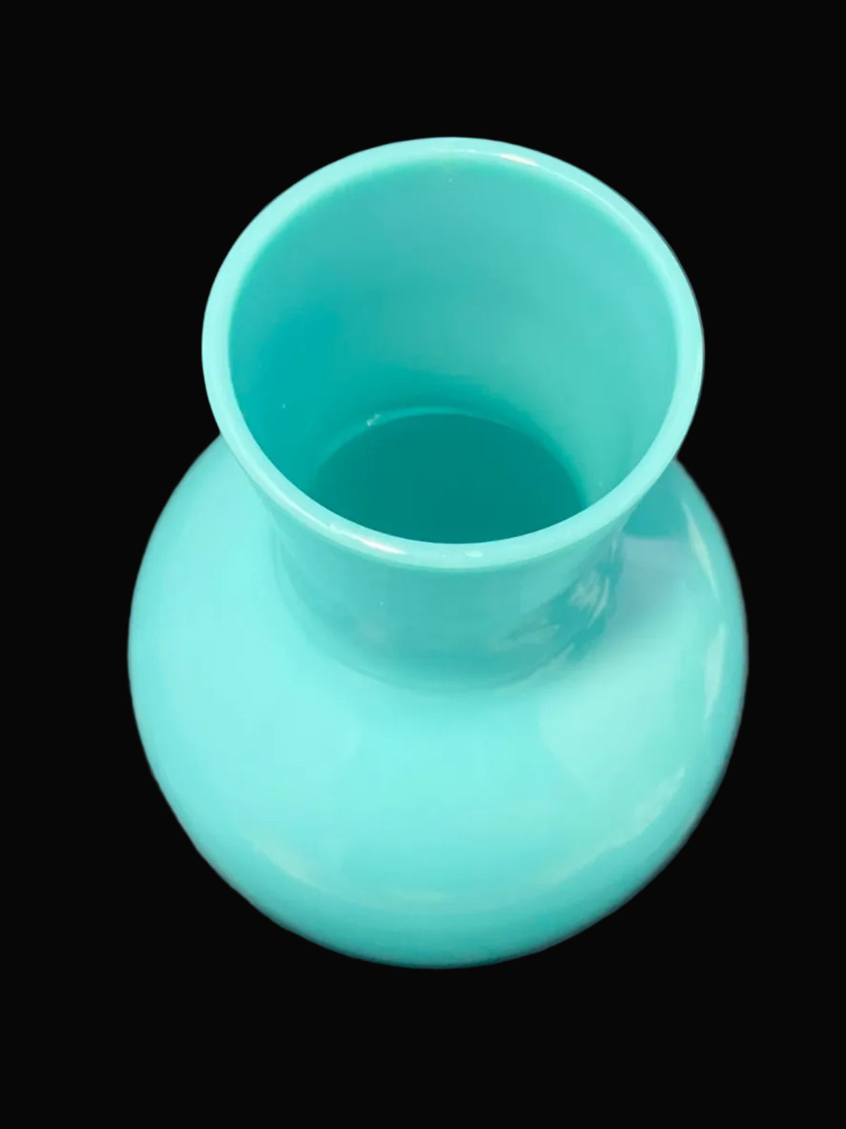 Vintage Morgantown Trudy Blue Glass Carafe 1930s Robin Egg Blue Depression Era Glass Small Bud Vase Pastel Glassware