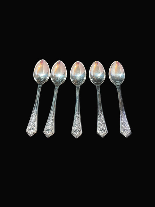 Set of silverplate spoons 