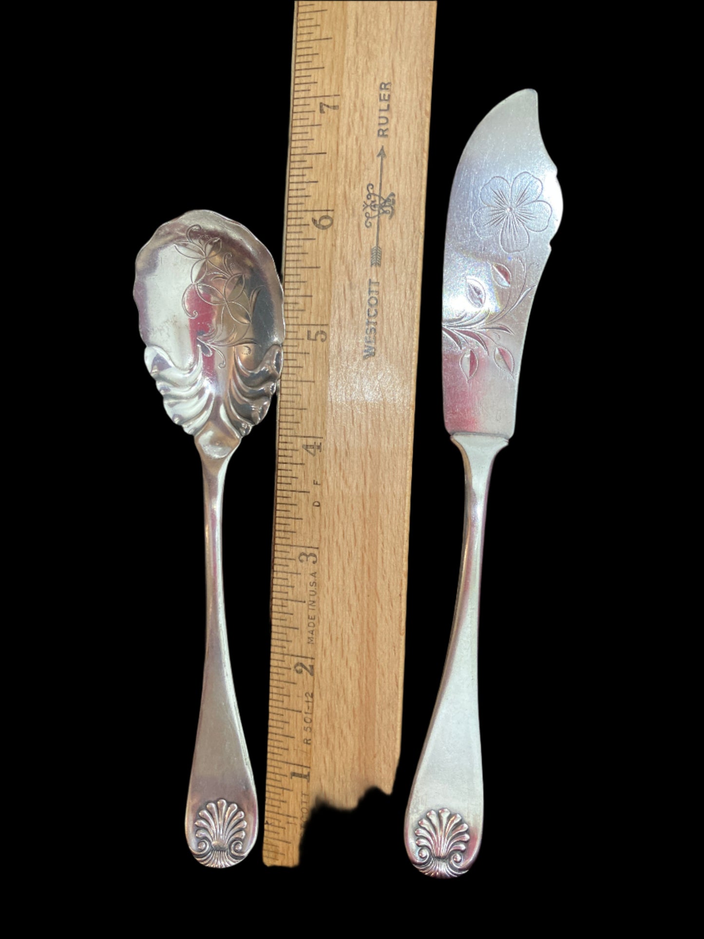 Antique Towle Silver plate Butter Knife and Sugar Spoon Set