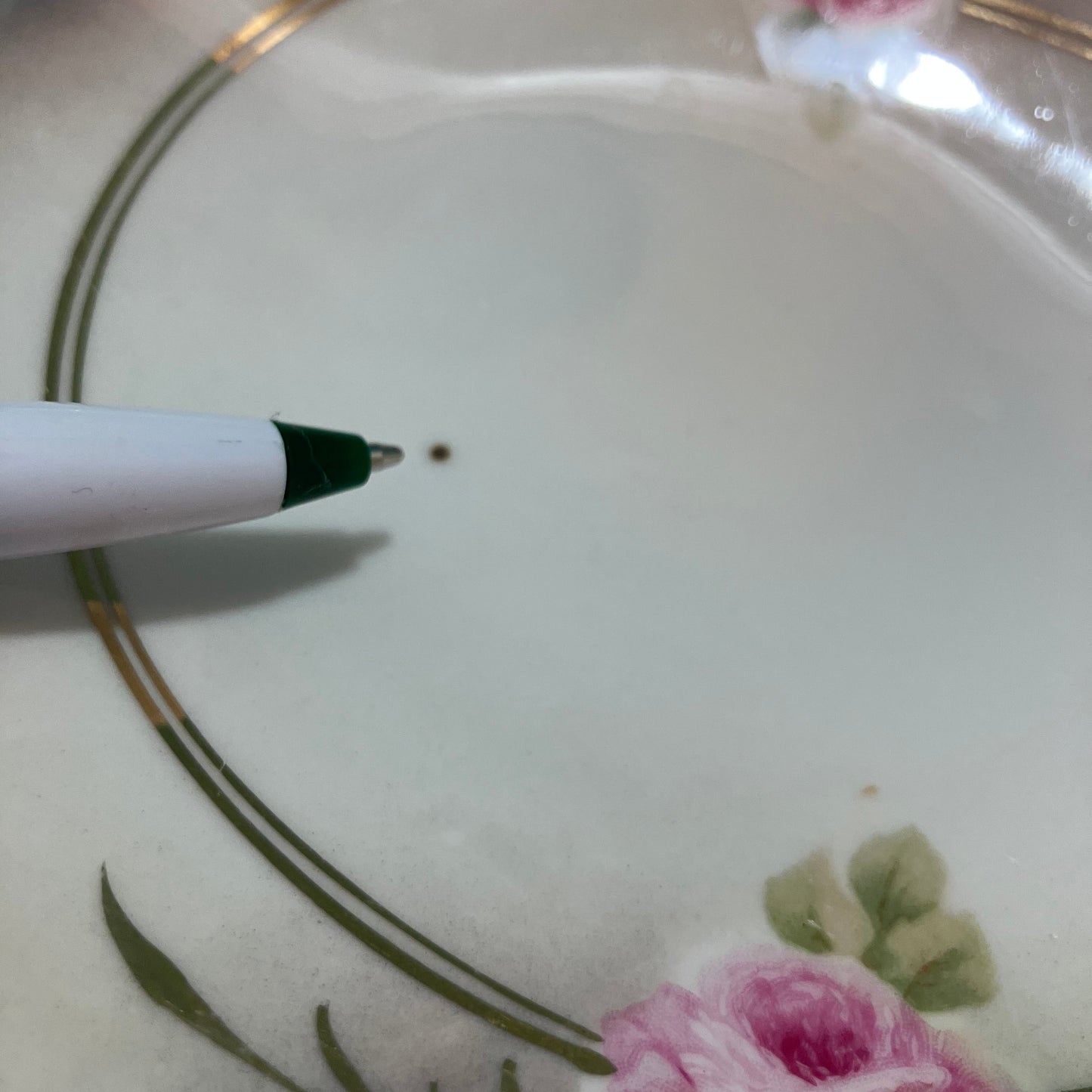 Antique Porcelain Leaf Shaped Trinket Dish