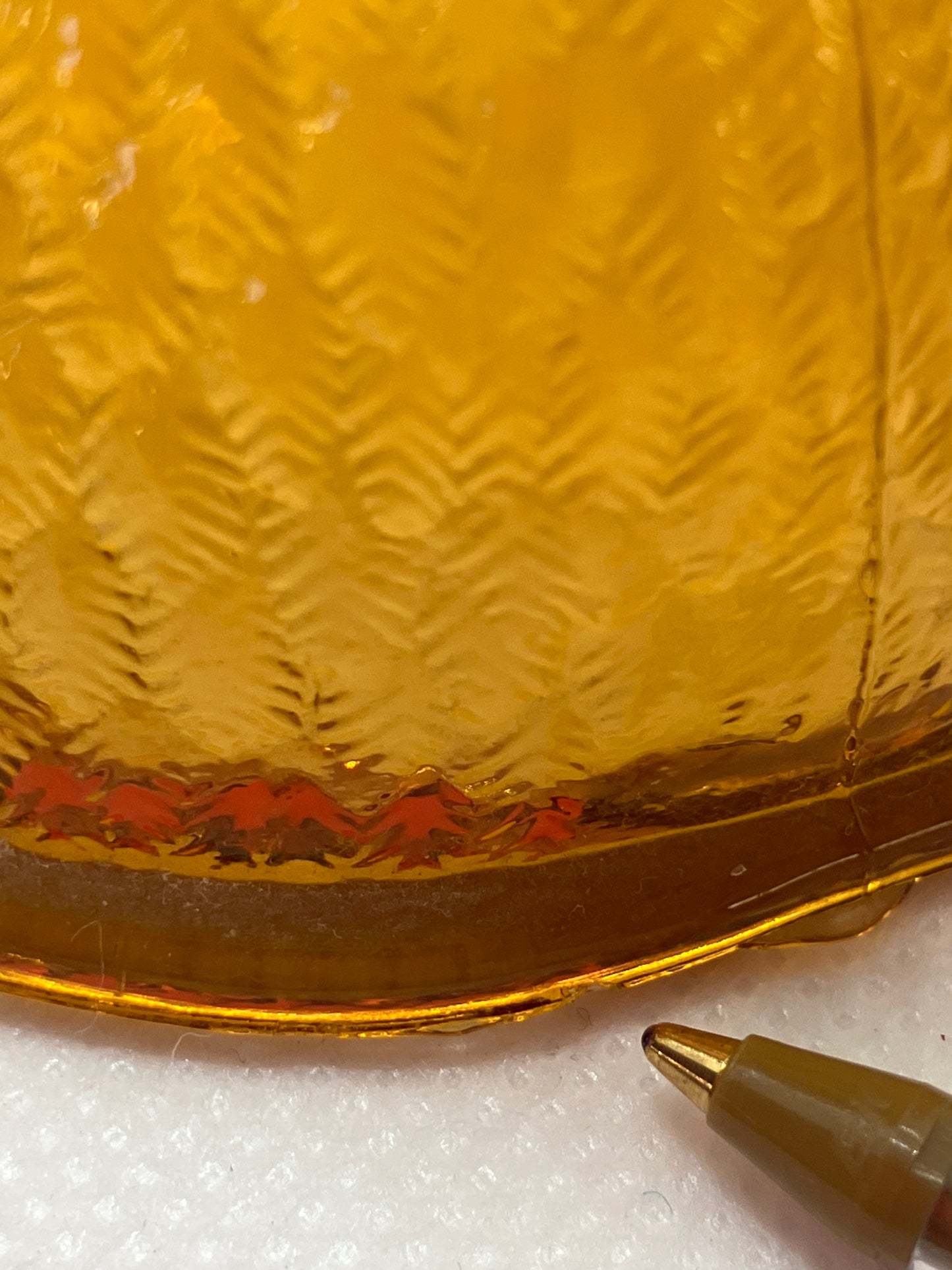 Vintage Amber Glass Dish - Hen on Nest