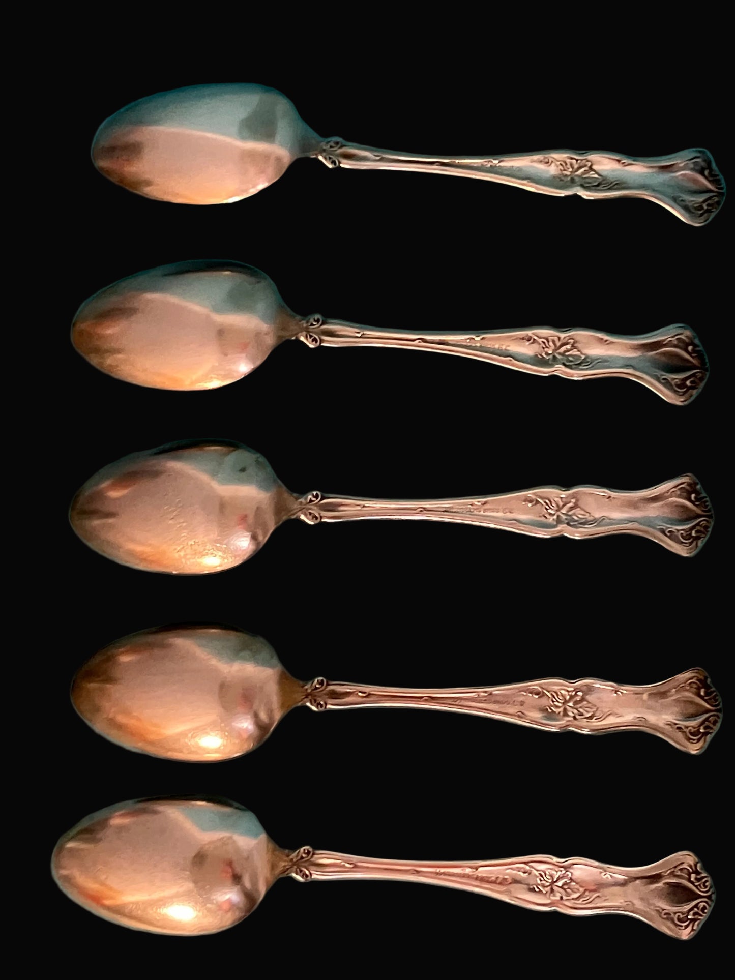 Antique 1847 Rogers Bros “Vintage” Grape Pattern Teaspoons – Set of 5