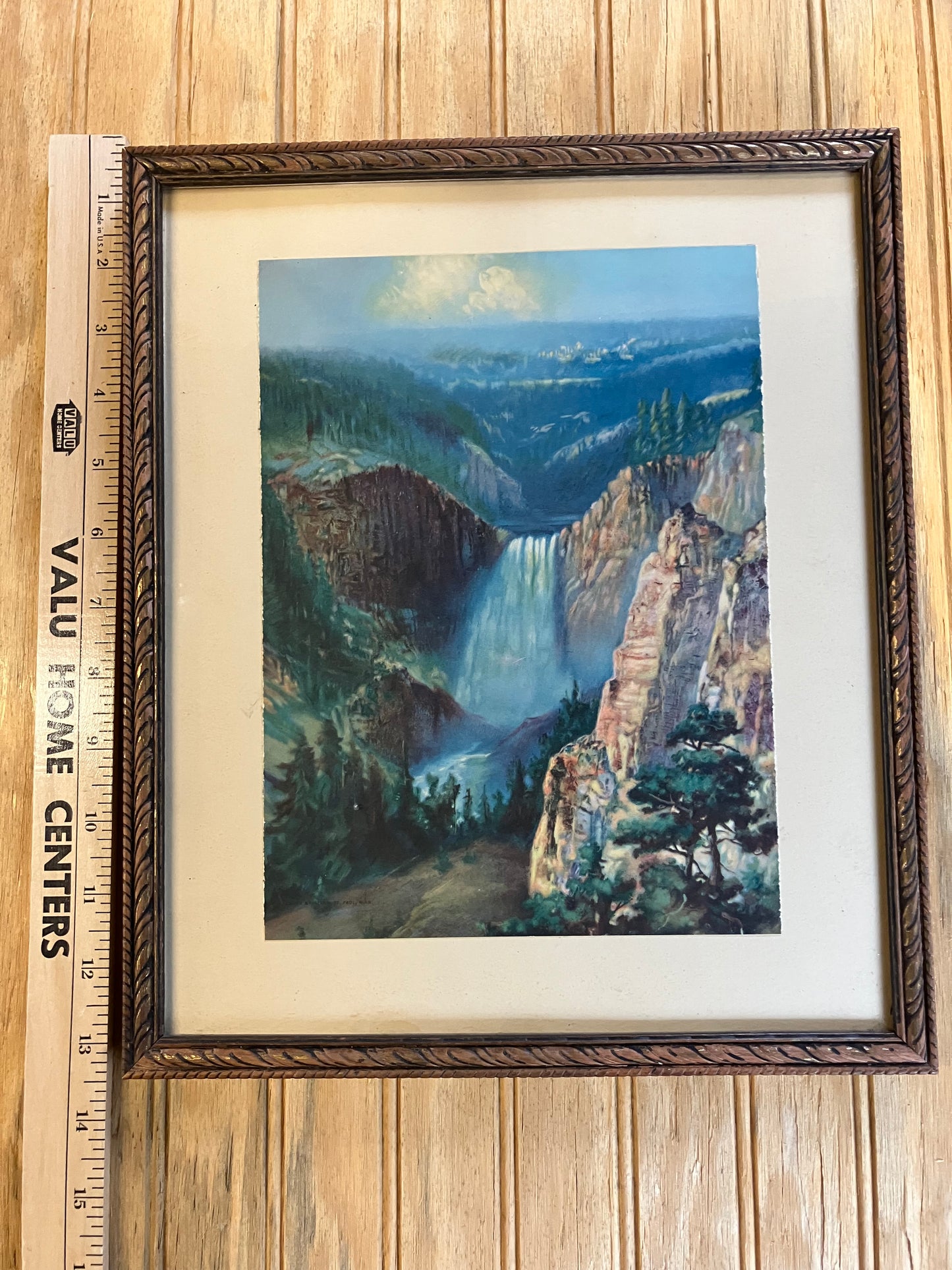Vintage Framed Print – Upper Falls of the Yellowstone River