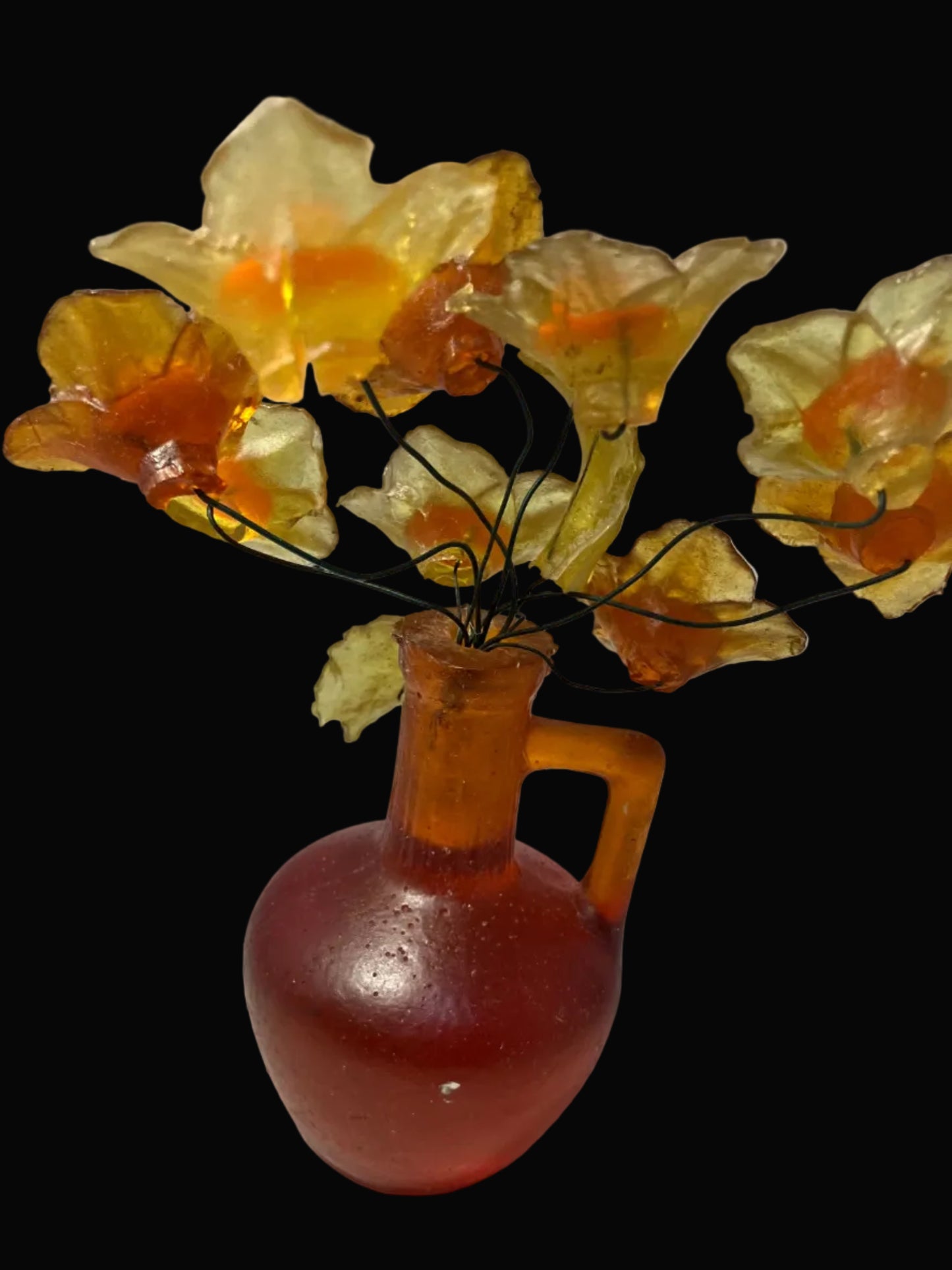 Retro Lucite Flower Bouquet Sculpture