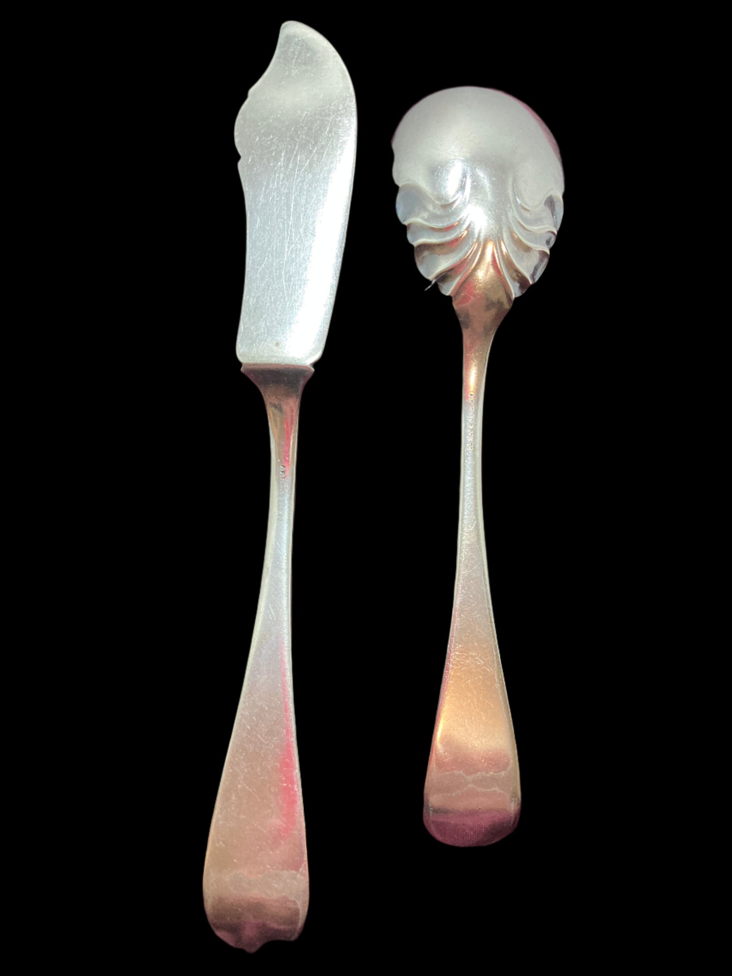 Antique Towle Silver plate Butter Knife and Sugar Spoon Set