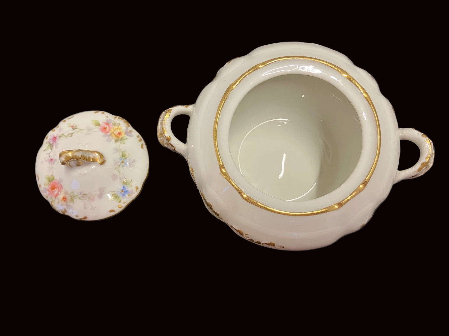 Antique Limoges Sugar and Creamer Set, Charles Ahrenfeldt France