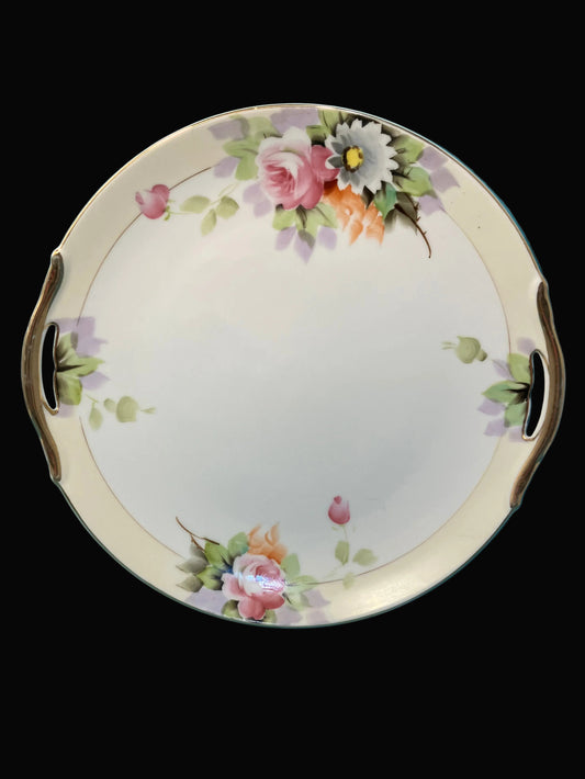 Noritake handpainted cake plate 