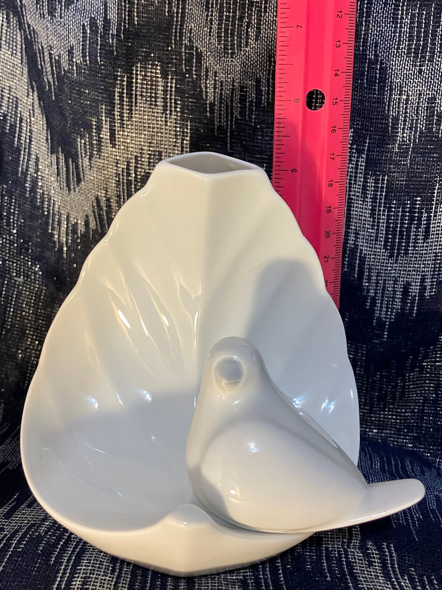 Mid Century Modern Hutschenreuther Tirschenreuth Bavaria Vase – Bird on Leaf