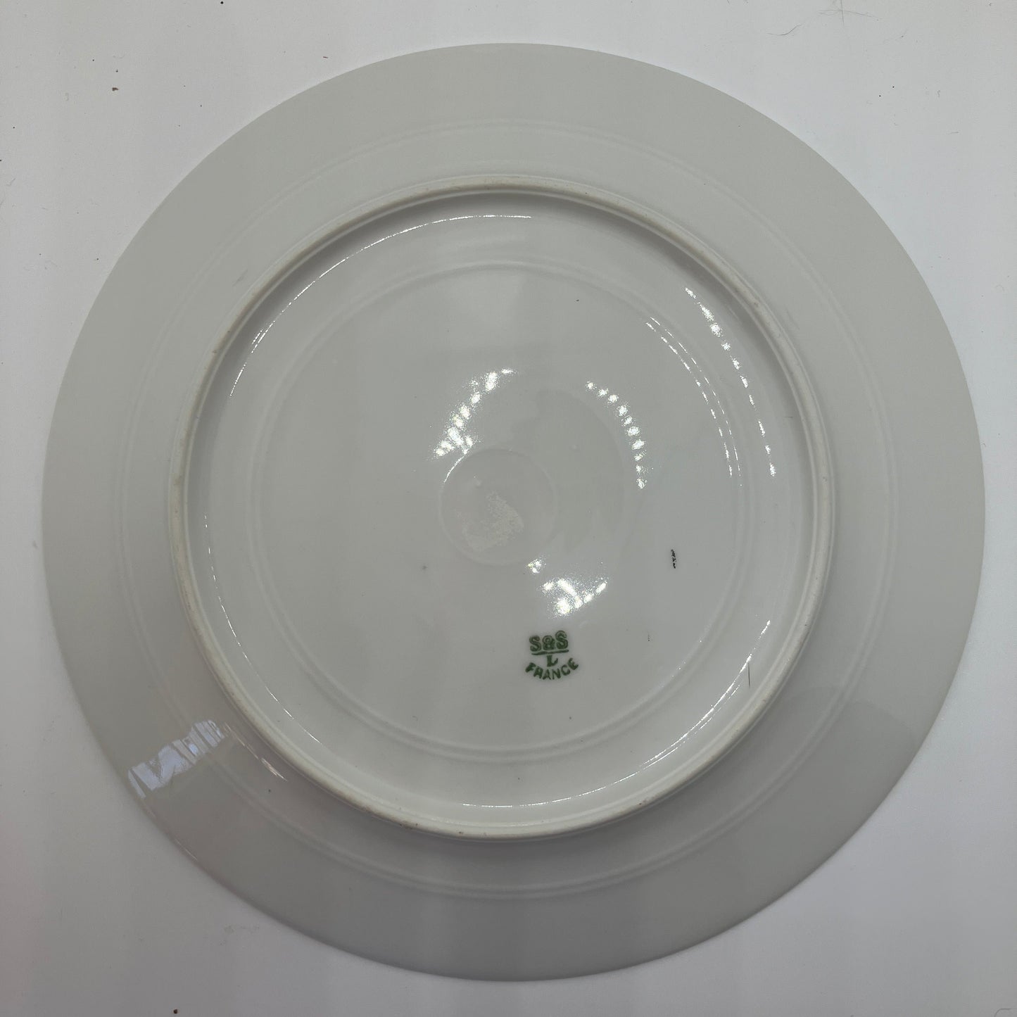 Antique Limoges Plate - Lewis Straus & Sons - Hops Design in Green - 8.5 Inches