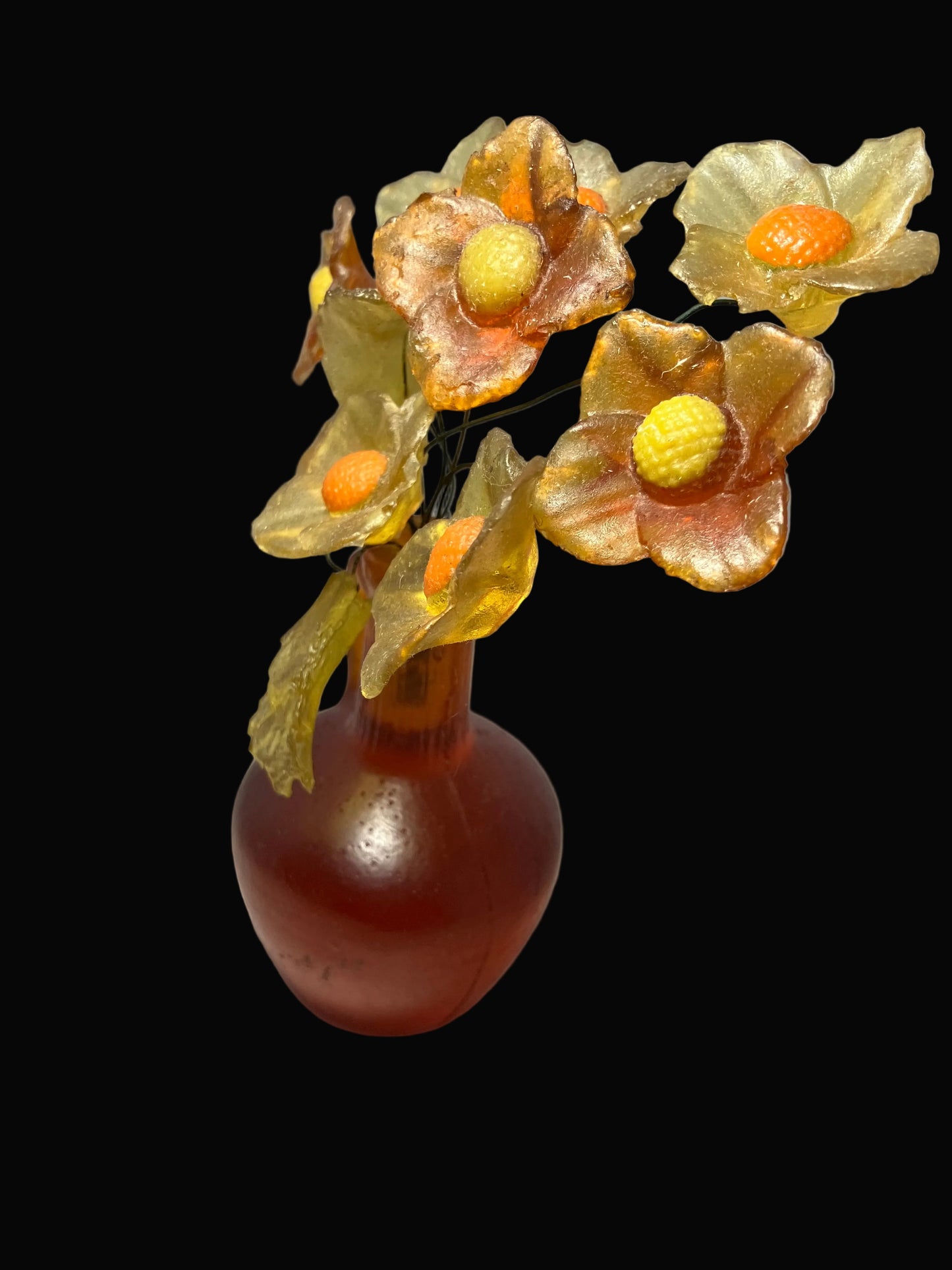 Retro Lucite Flower Bouquet Sculpture