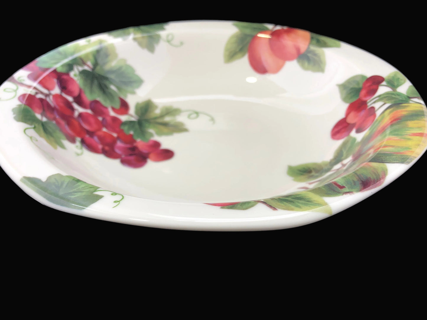Vintage Royal Doulton Vintage Grape Bowl, Fruit Pattern Fine China, Made in England 1994, Replacement Dish, 7 Inch Bowl, Grapes Apples Peaches