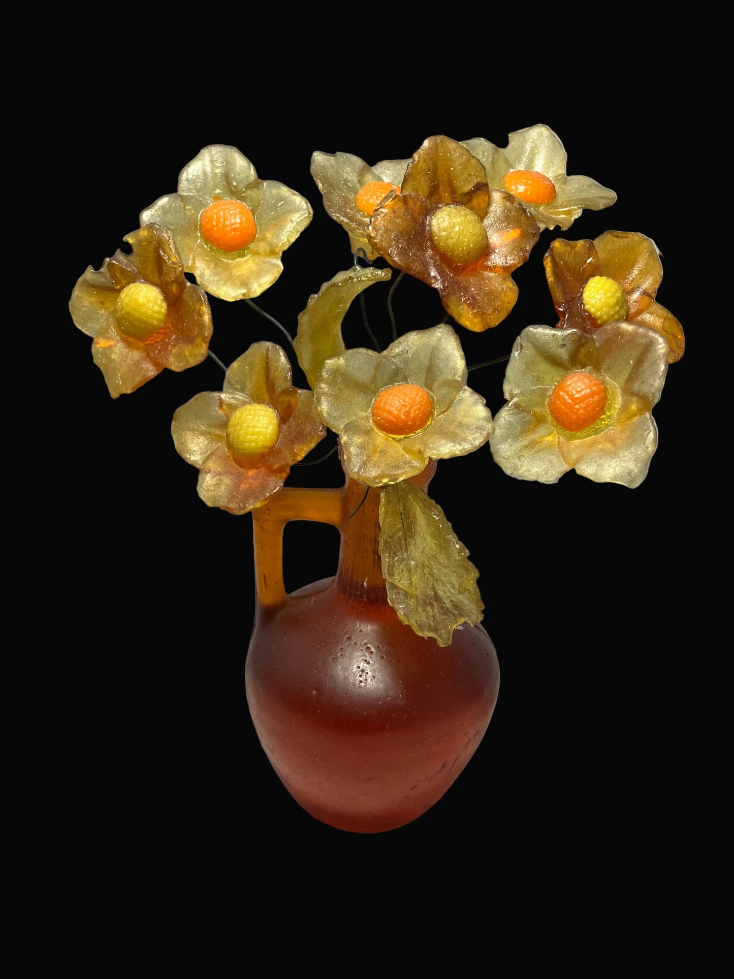 Retro Lucite Flower Bouquet Sculpture