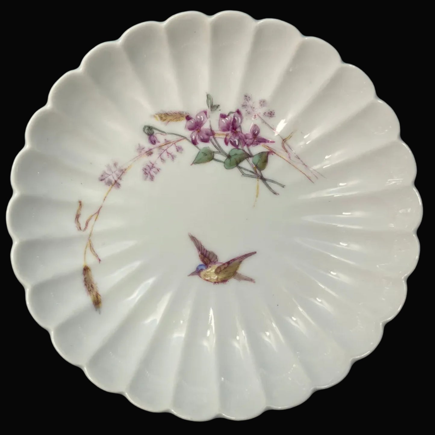 Antique Limoges Berry Bowls Set of 3 - Hand Painted Birds & Flowers |