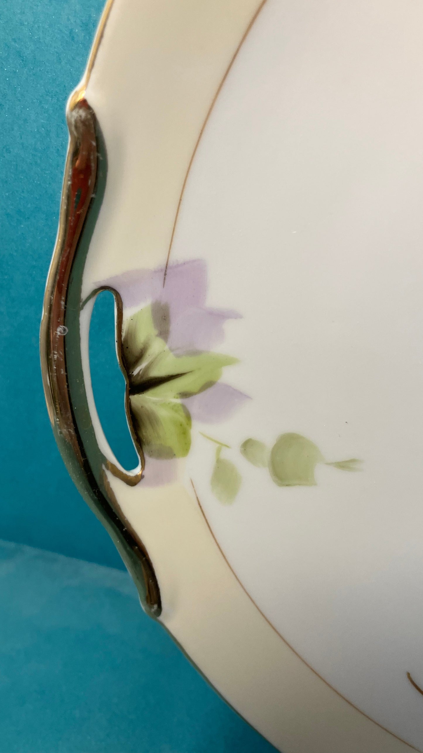 Vintage Noritake Hand-Painted Cake Plate / Serving Dish