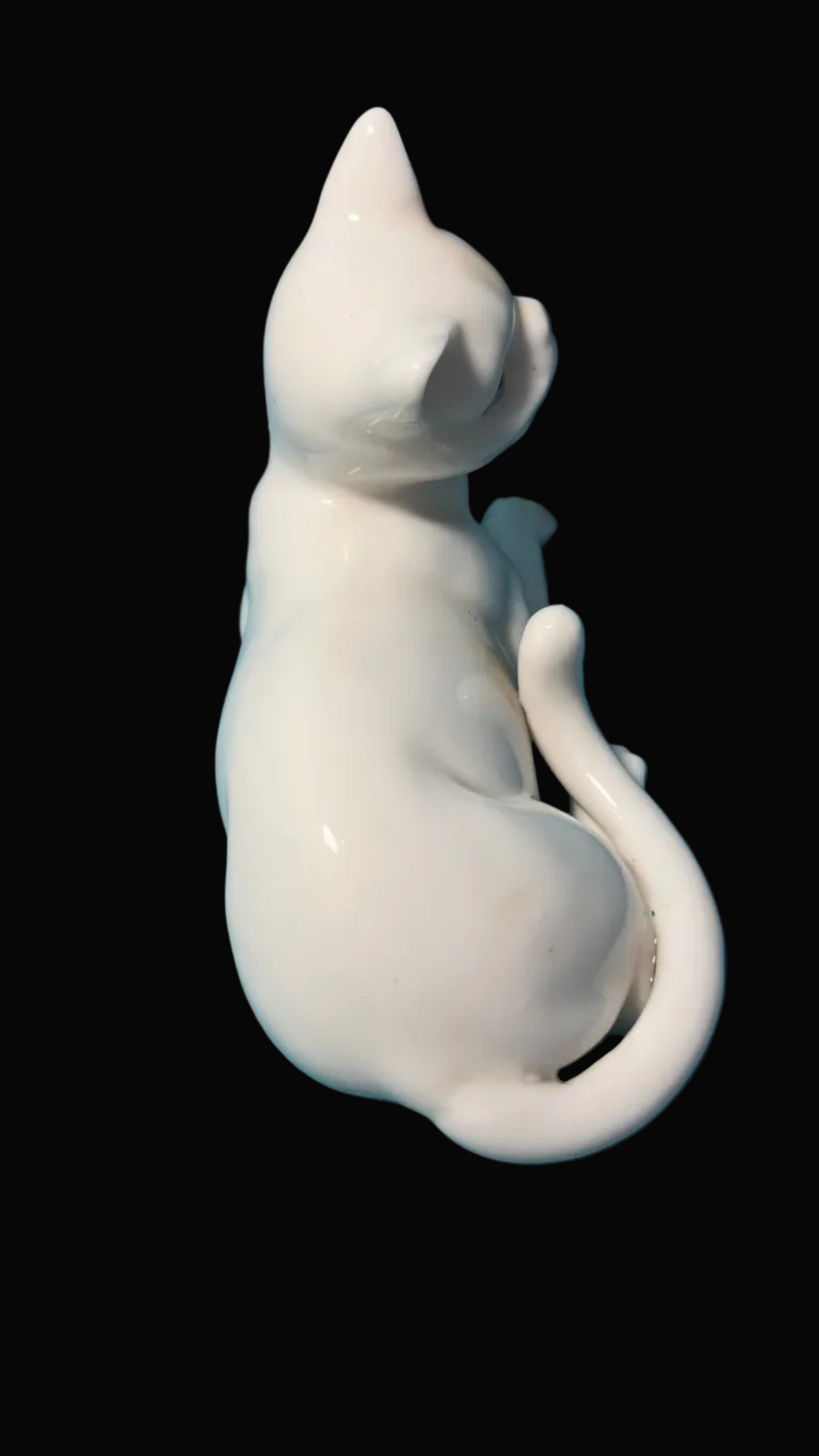 Vintage Porcelain Siamese Cat Figurine - Mid Century Japan