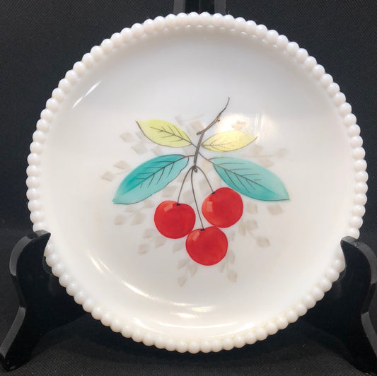 Westmoreland Milk Glass Cherry Plate