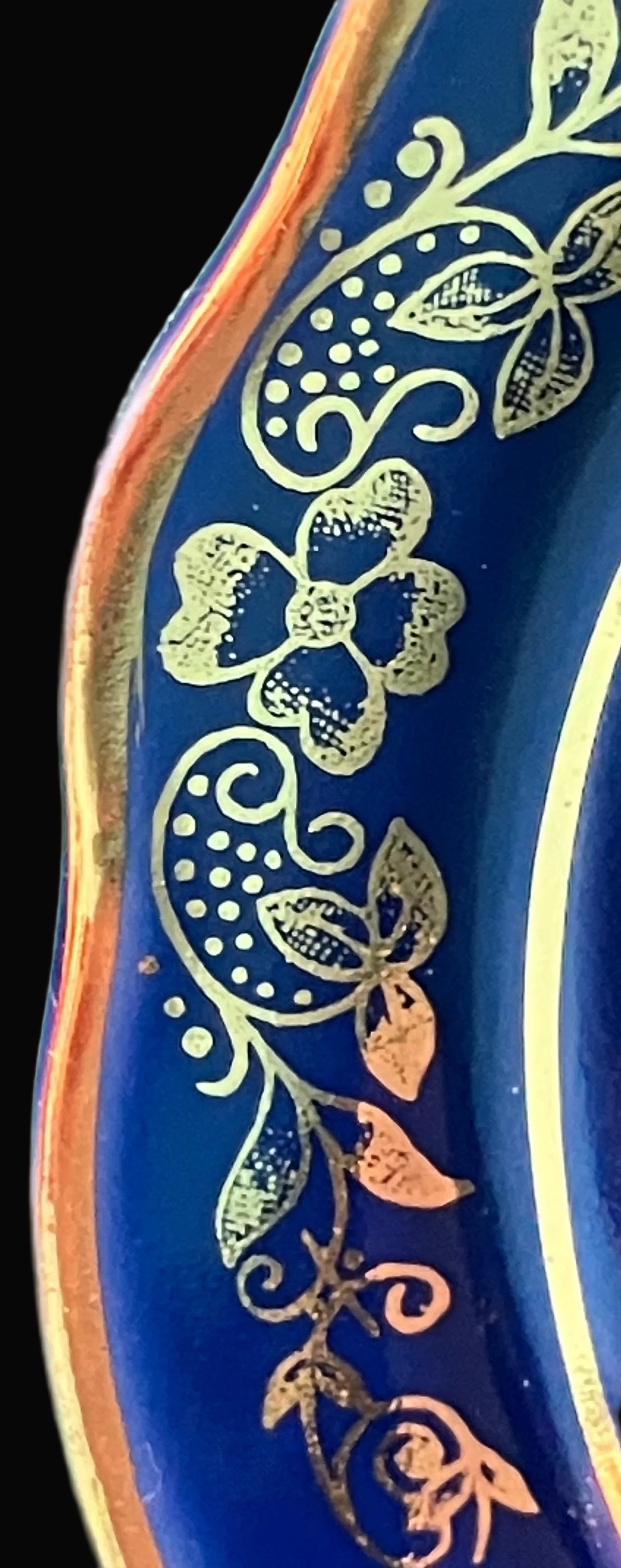 Vintage Limoges Ashtray – Cobalt Blue & Gold