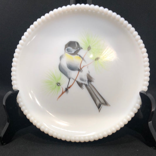 Westmoreland Milk Glass Chick-a-dee Plate
