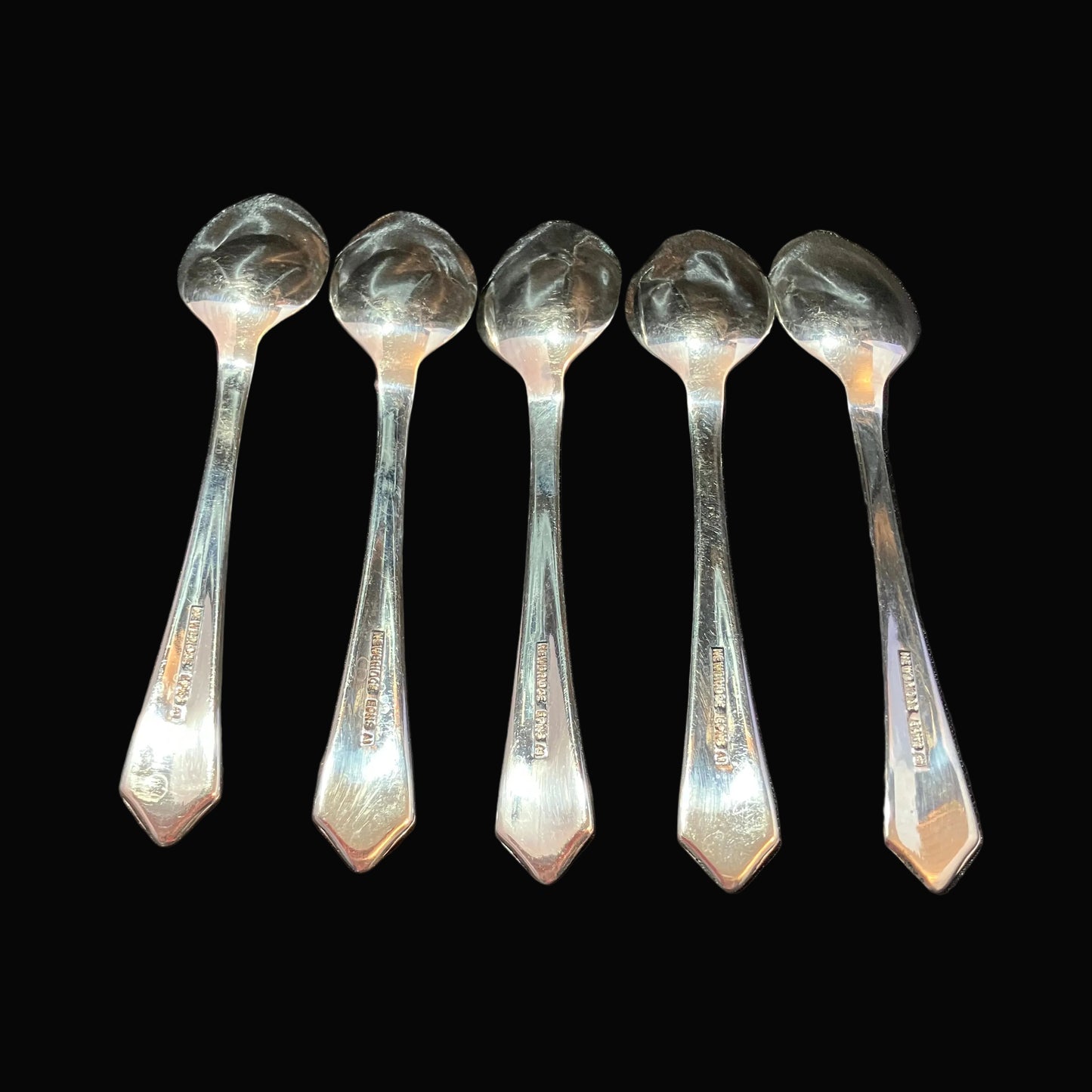 Vintage Newbridge EPNS Silver-Plated Demitasse Spoons – Set of 5