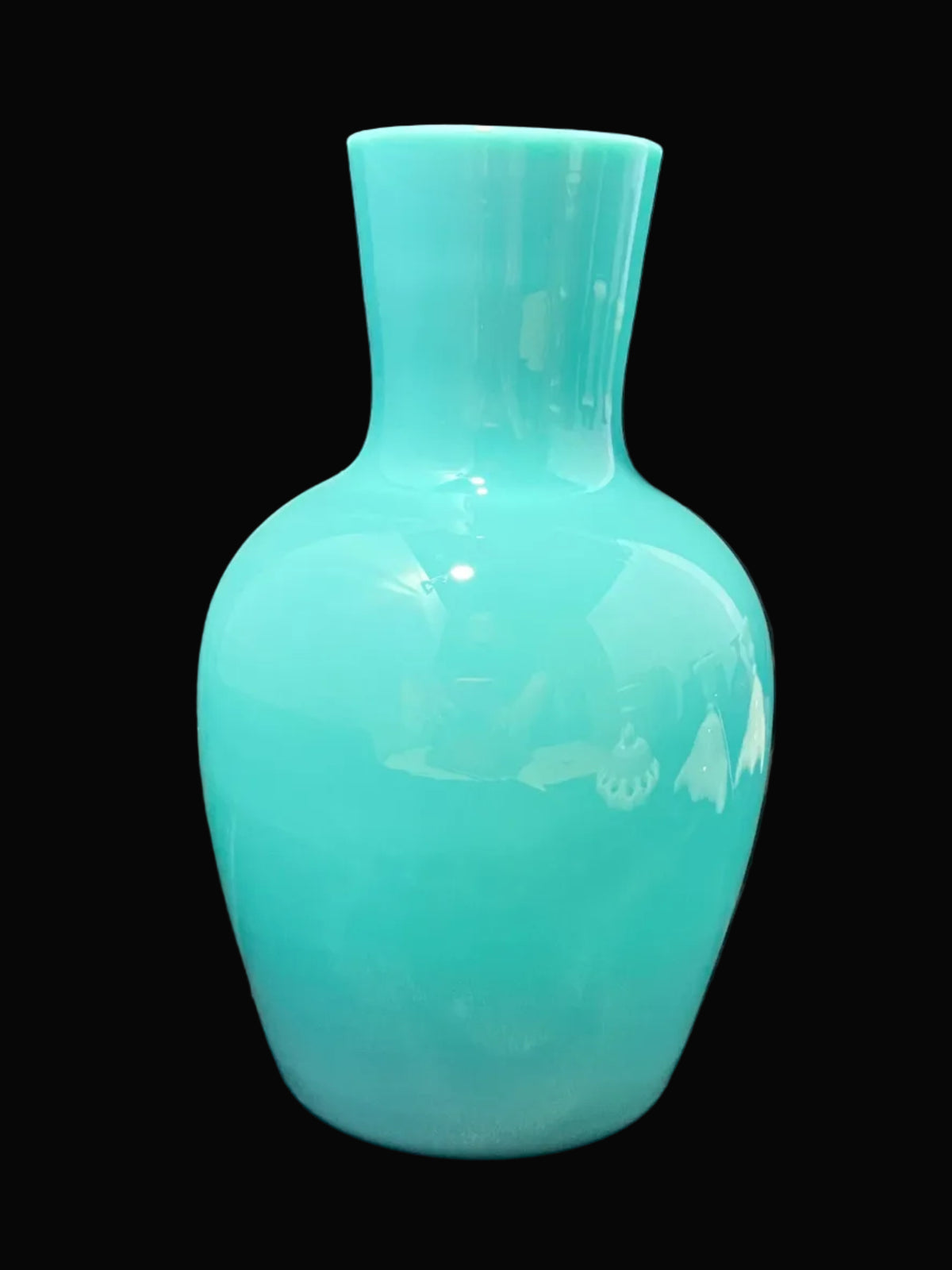 Vintage Morgantown Trudy Blue Glass Carafe 1930s Robin Egg Blue Depression Era Glass Small Bud Vase Pastel Glassware