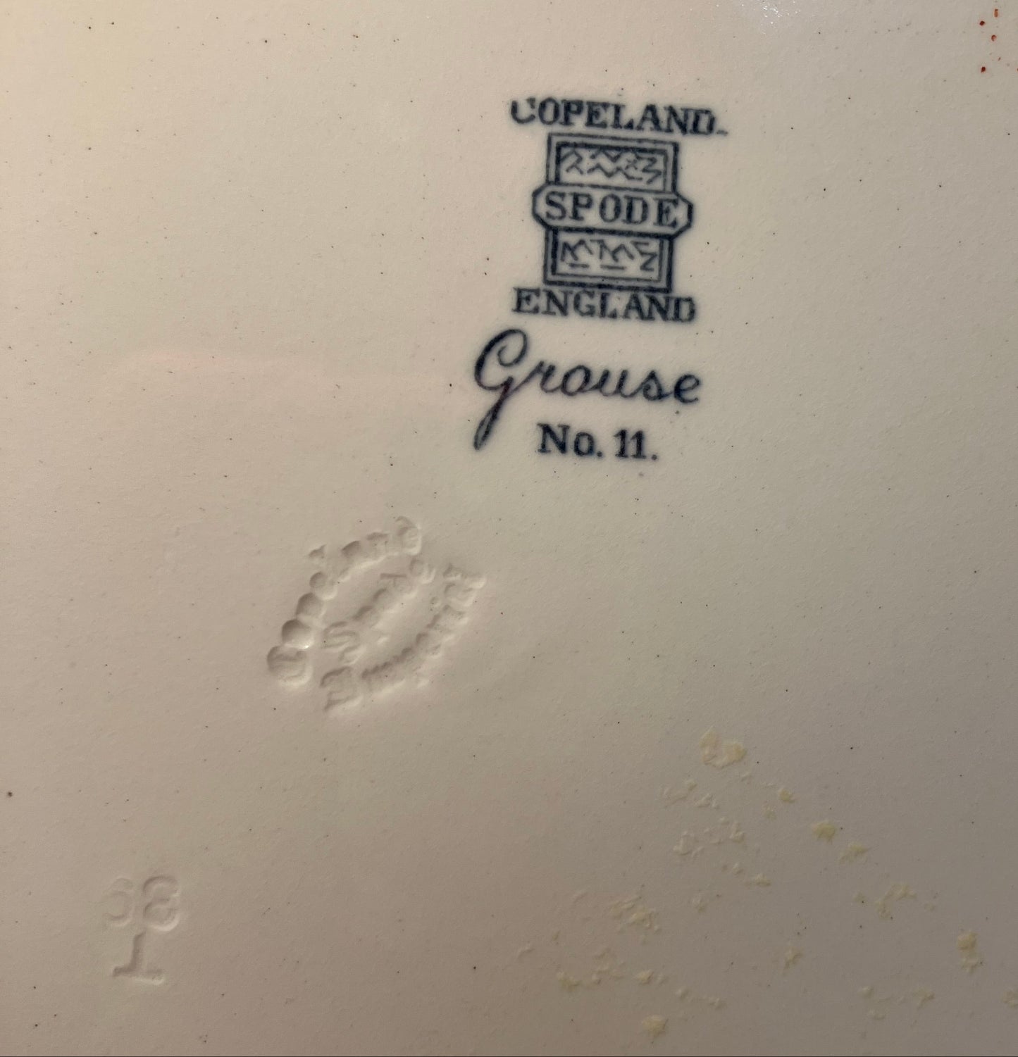 Vintage Spode Gamebird “Grouse” Dinner Plate – Upland Series with chip on back