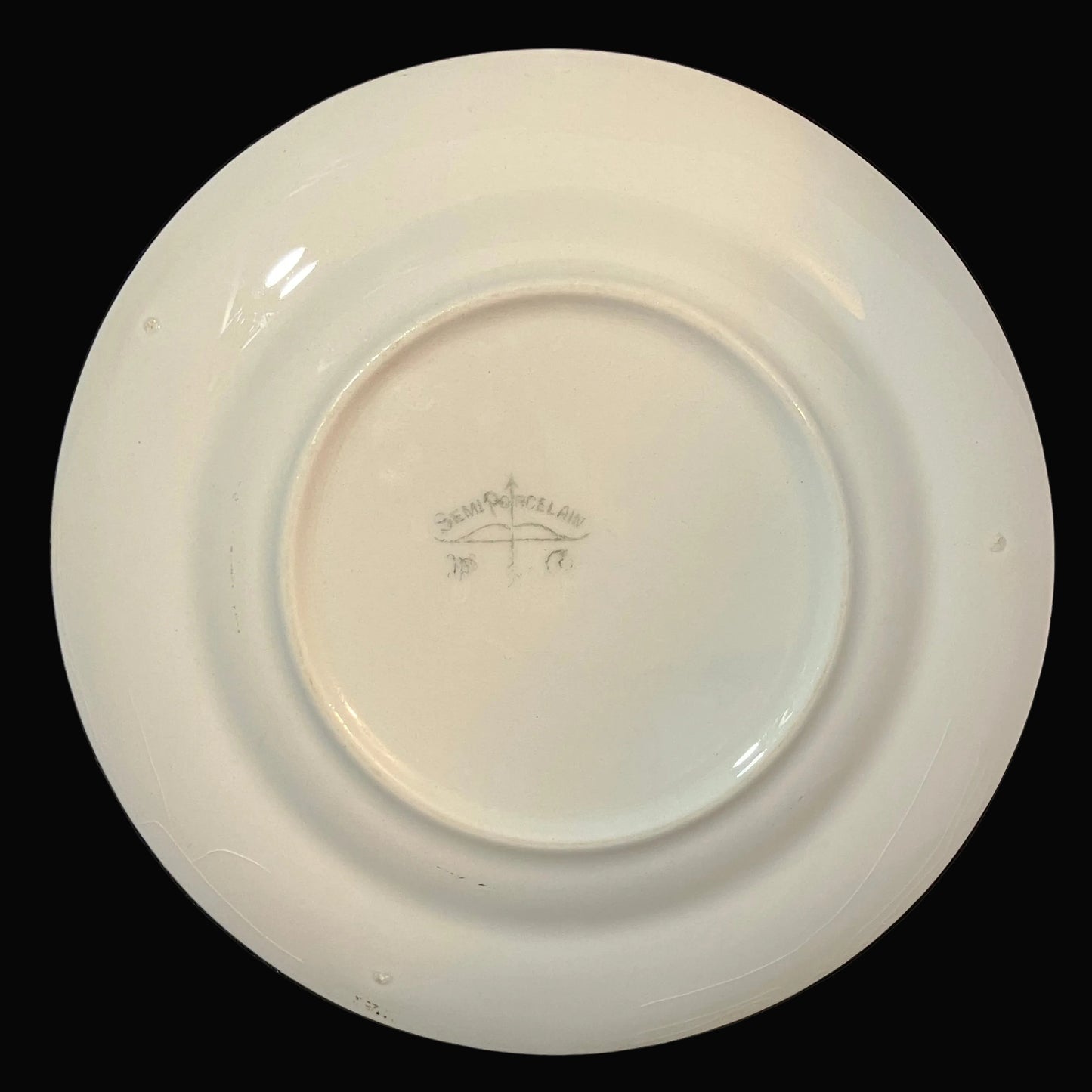 Antique Harker Pottery Eagles Mere PA Souvenir Plate – Speckled Beauty Trout – Early Semi Porcelain Fish Cabinet Plate