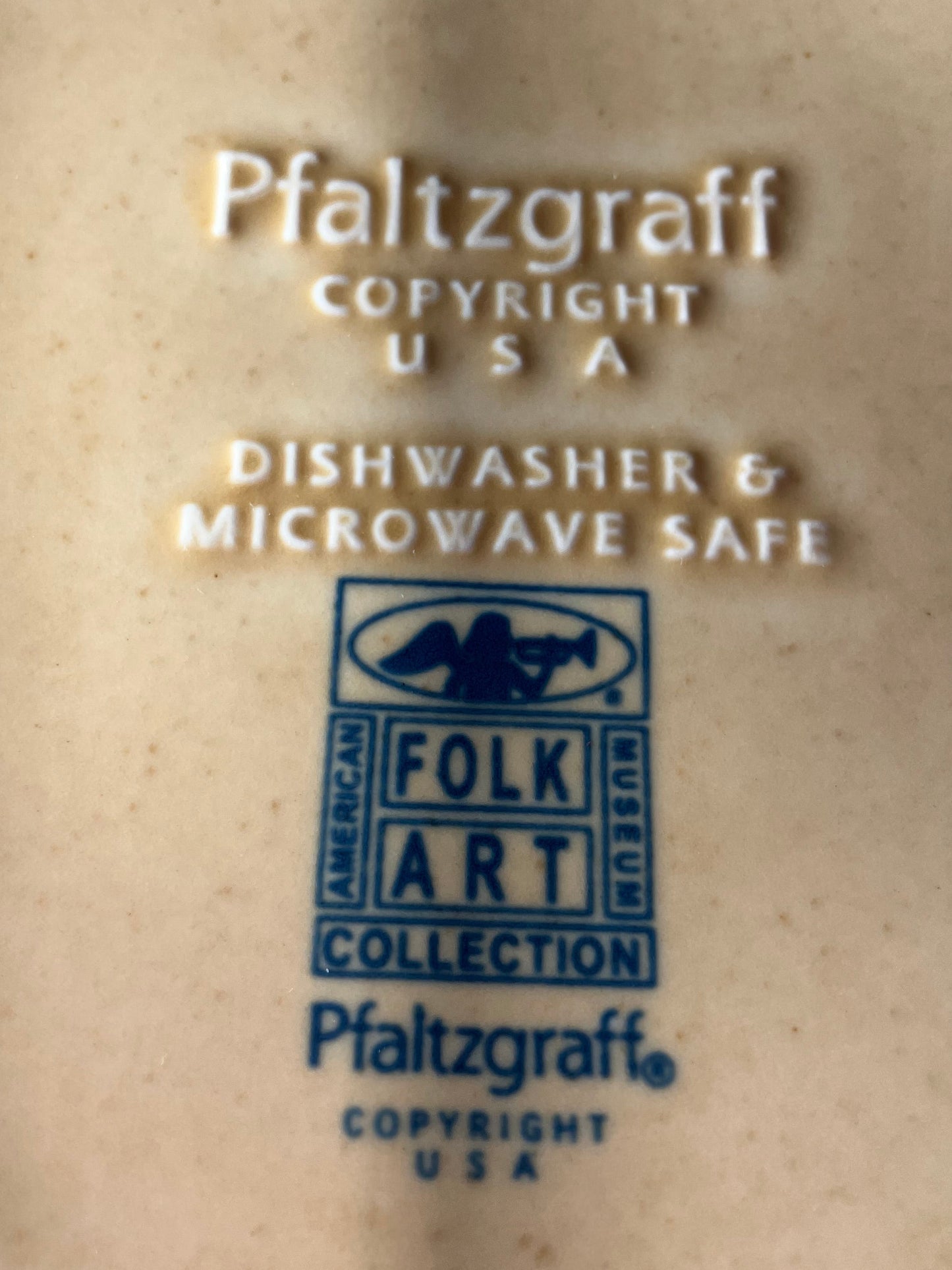 Vintage Pfaltzgraff Crock – American Museum Folk Art Collection – Peacock Floral Utensil Holder