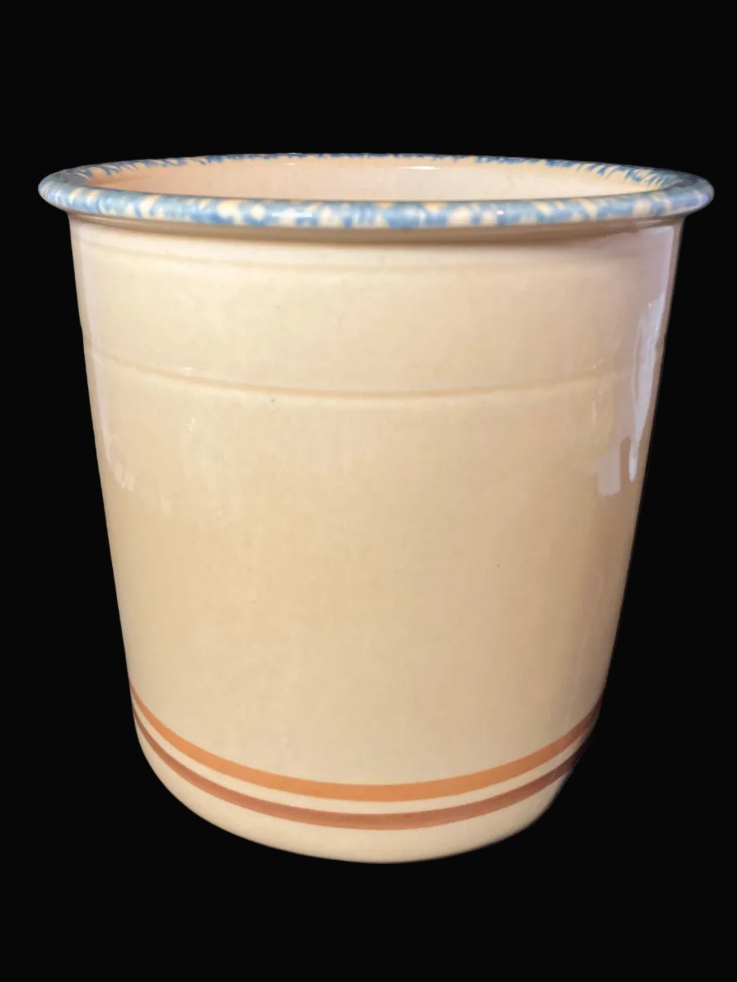 Vintage Pfaltzgraff Crock – American Museum Folk Art Collection – Peacock Floral Utensil Holder